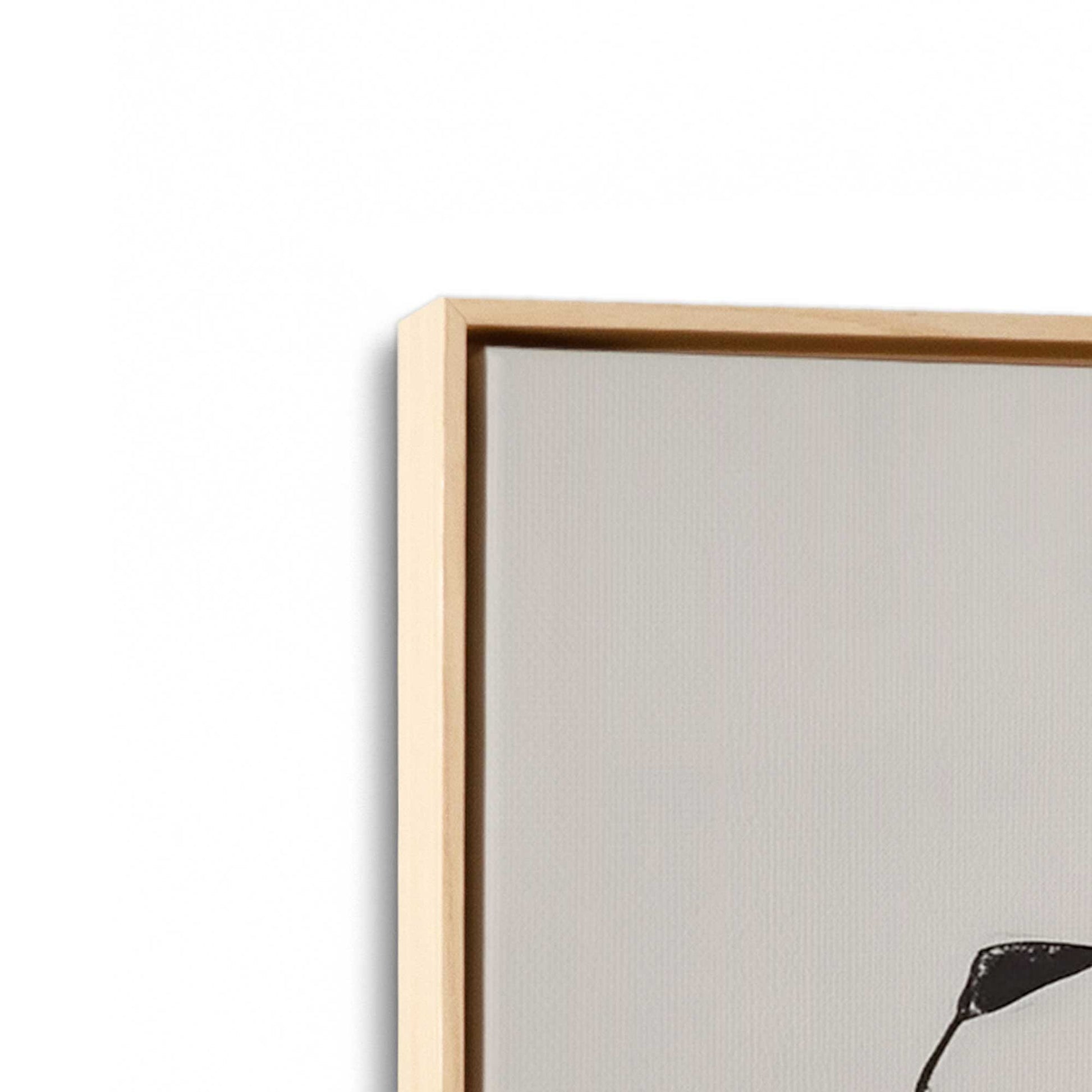 [Color:American Maple], Picture of art in a American Maple frame at an angle
