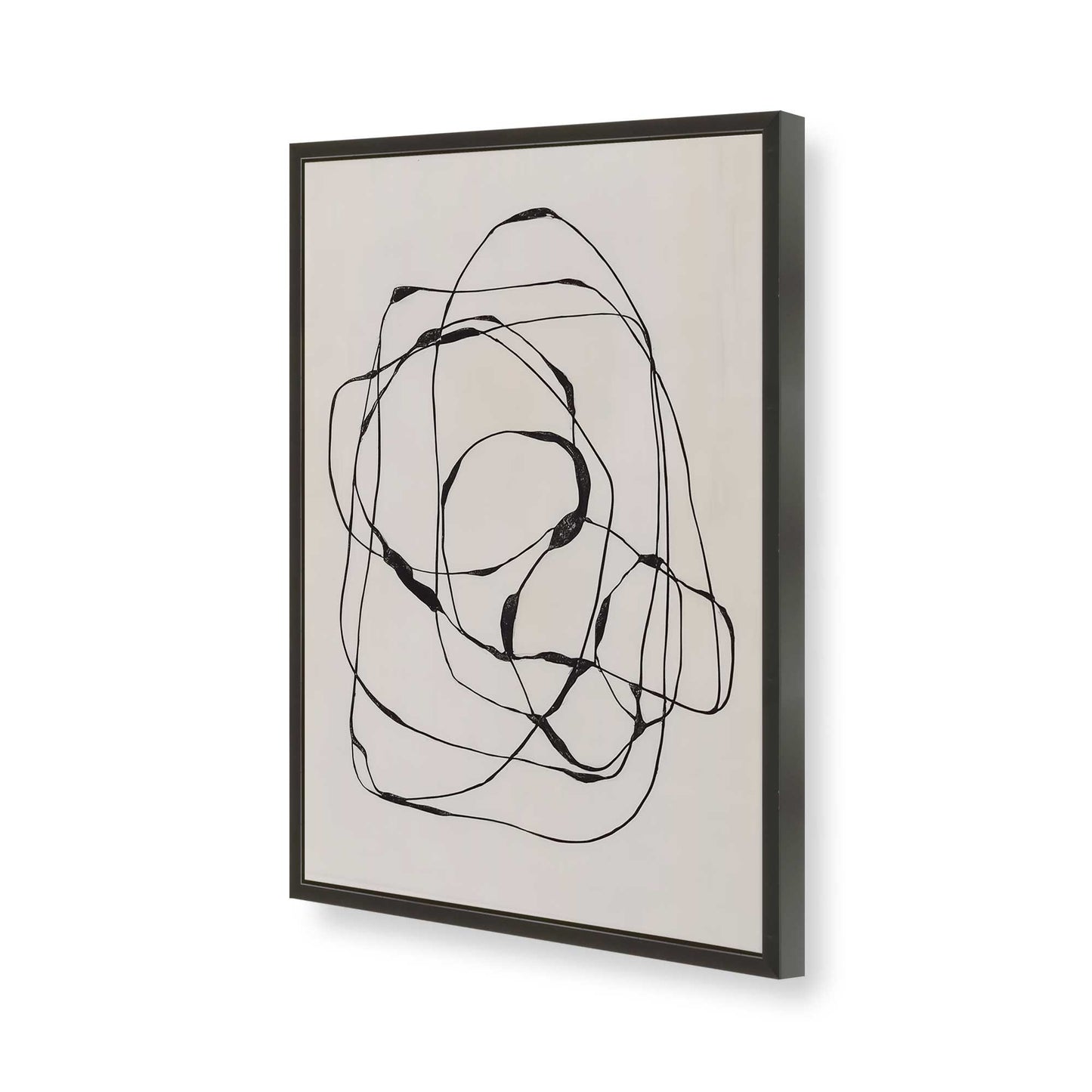 [Color:Satin Black], Picture of art in a Satin Black frame of the corner