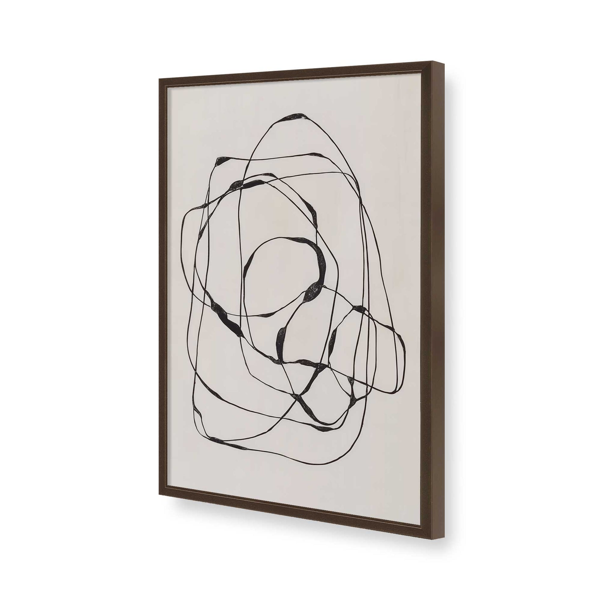 [Color:Brown], Picture of art in a Brown frame of the corner
