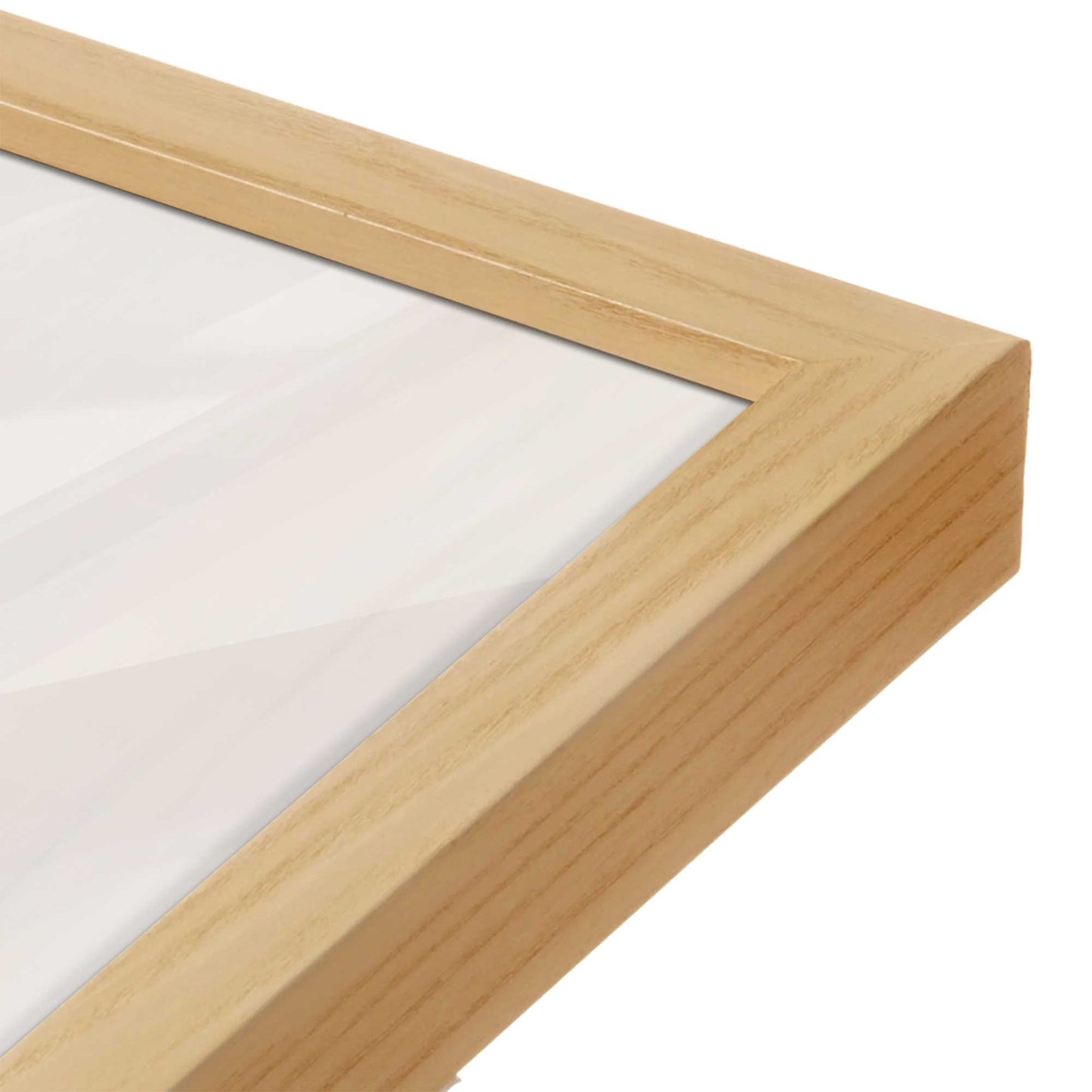 [Color:American Maple], Picture of art in a American Maple frame at an angle