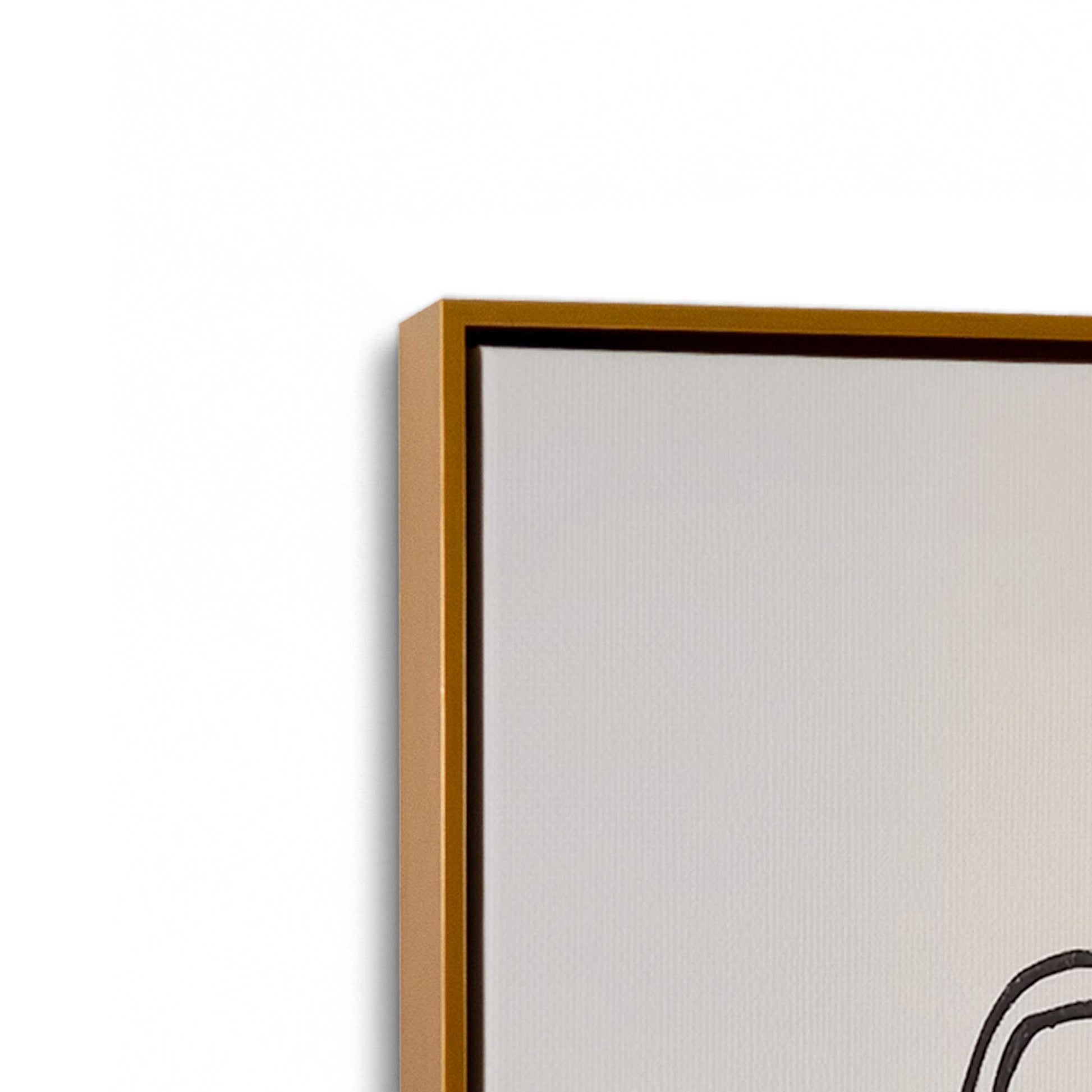 [Color:Polished Gold], Picture of art in a Polished Gold frame at an angle