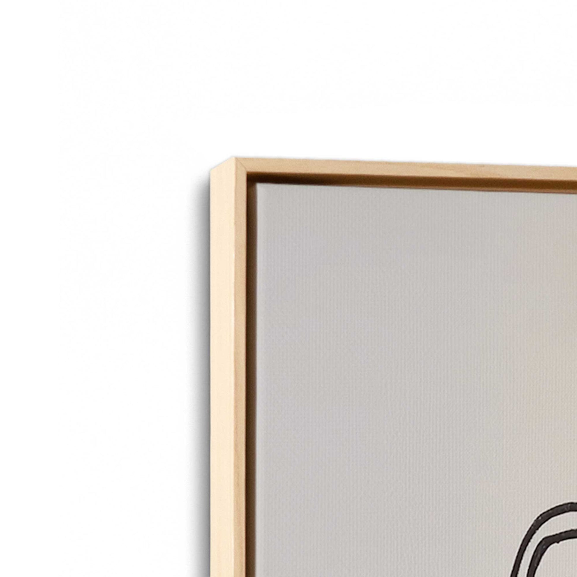 [Color:American Maple], Picture of art in a American Maple frame at an angle
