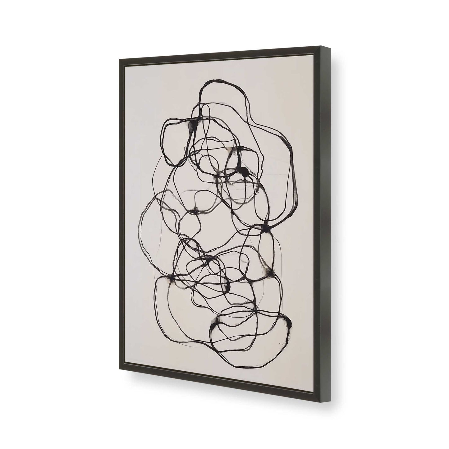 [Color:Satin Black], Picture of art in a Satin Black frame of the corner