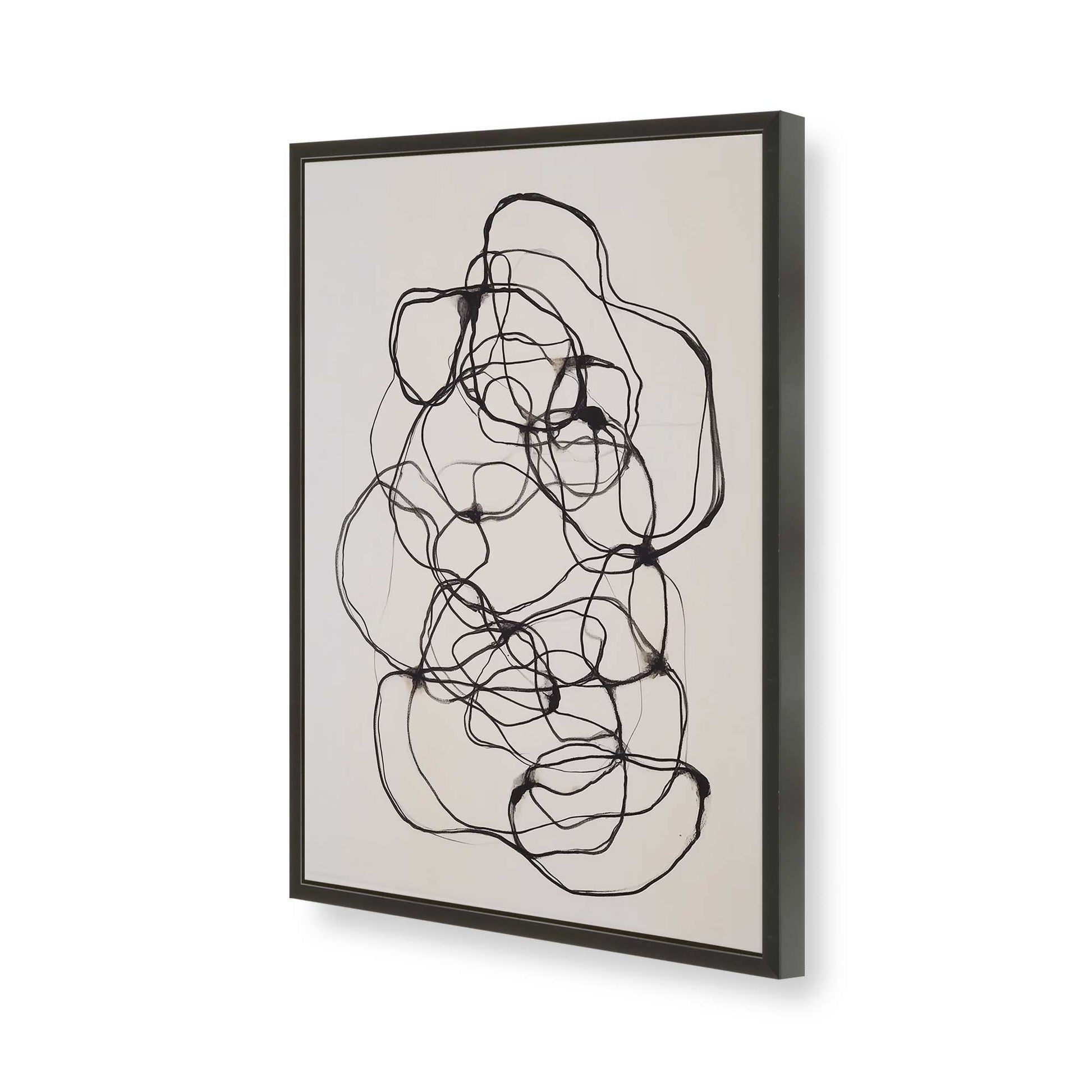 [Color:Satin Black], Picture of art in a Satin Black frame of the corner