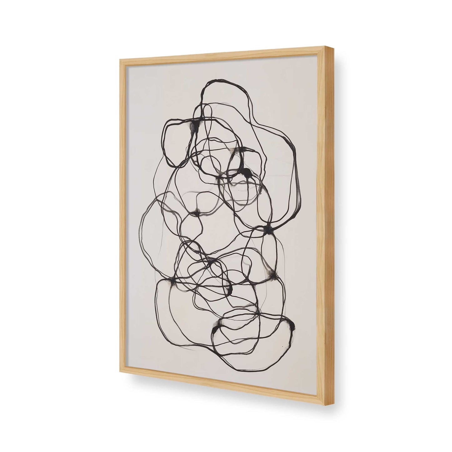 [Color:American Maple], Picture of art in a American Maple frame of the corner