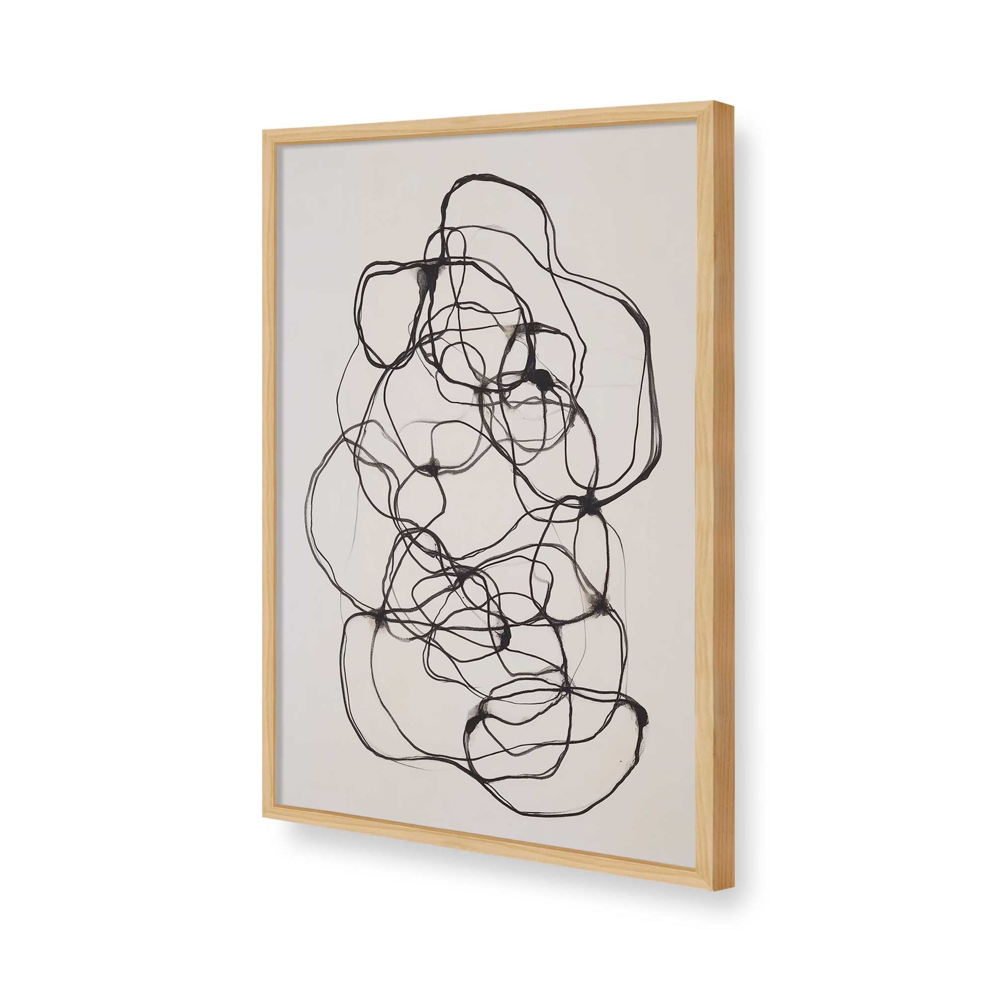 [Color:American Maple], Picture of art in a American Maple frame of the corner