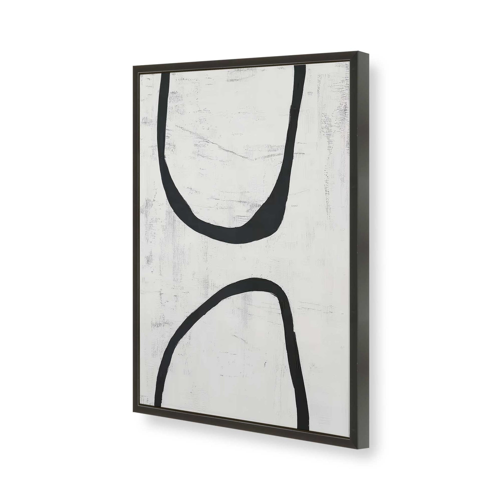 [Color:Satin Black], Picture of art in a Satin Black frame of the corner