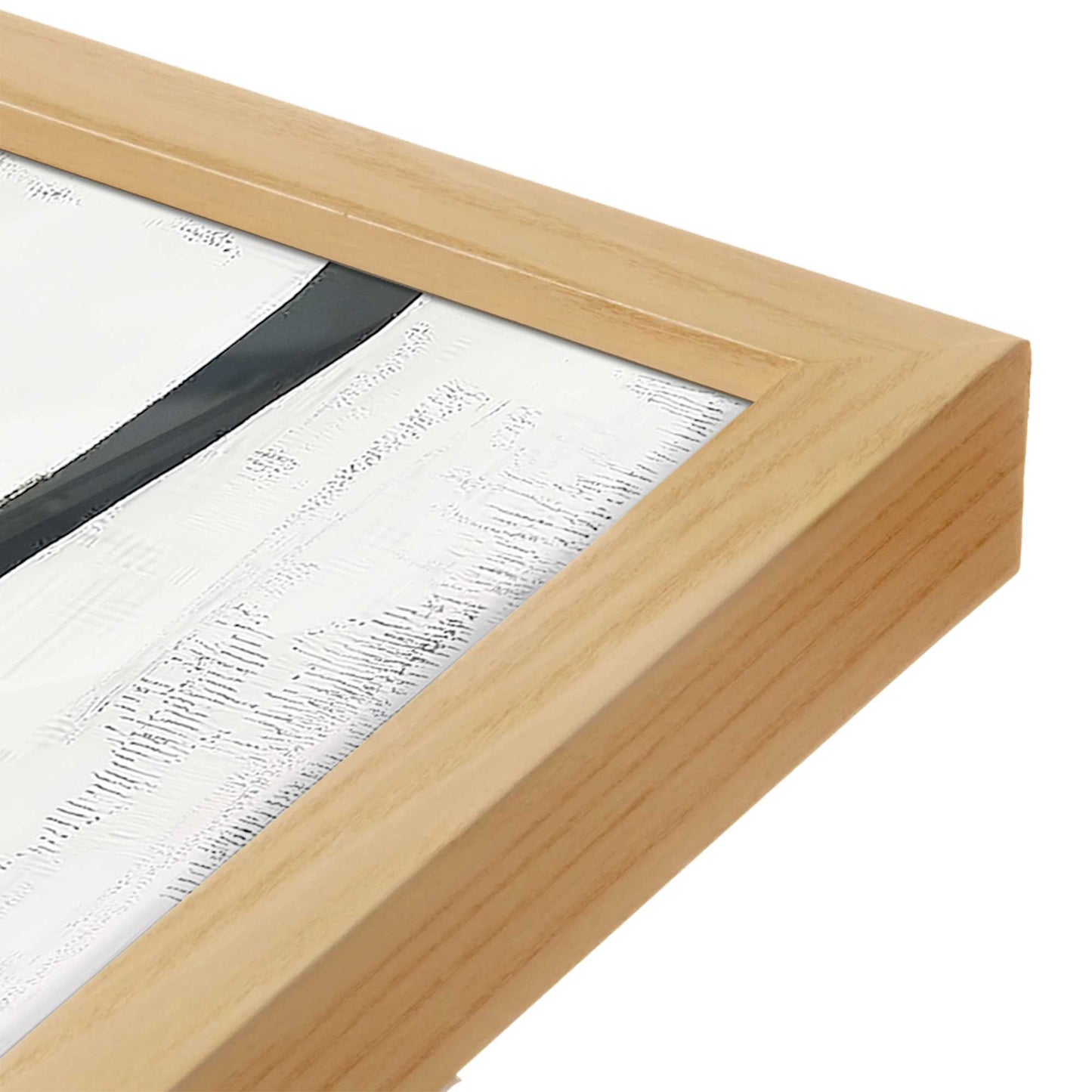 [Color:American Maple], Picture of art in a American Maple frame at an angle