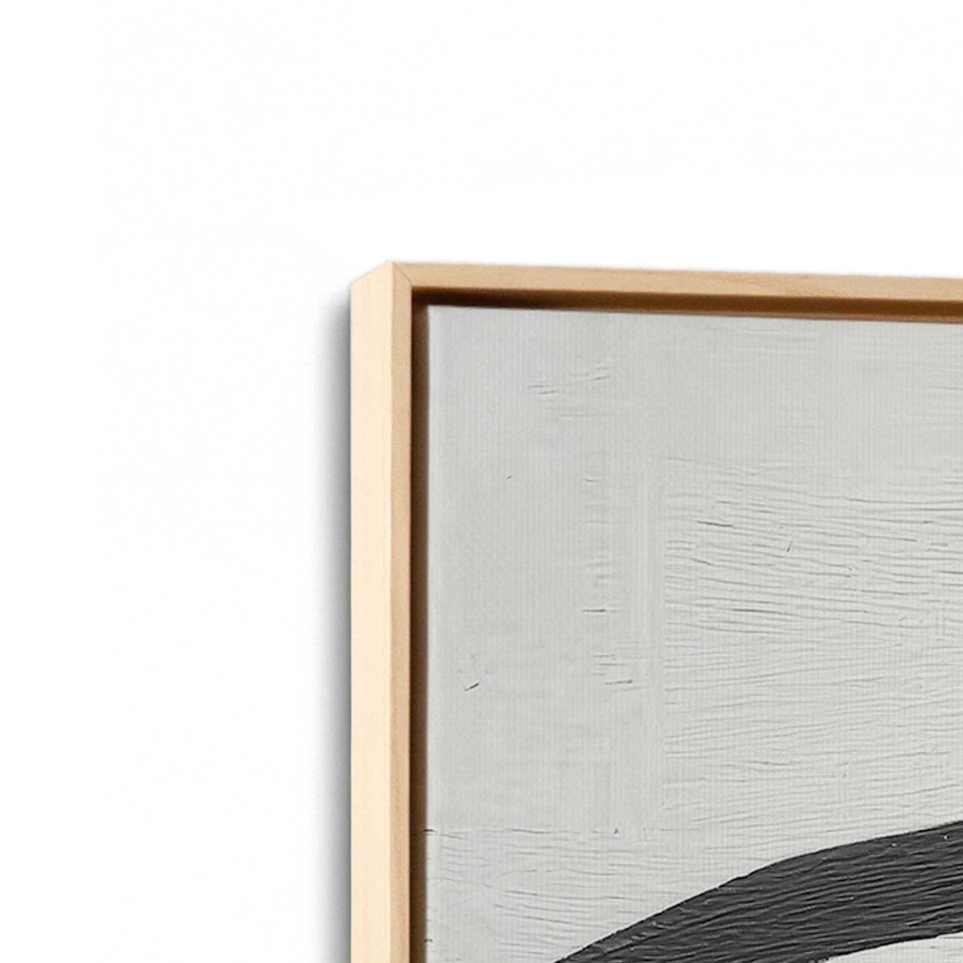 [Color:American Maple], Picture of art in a American Maple frame at an angle