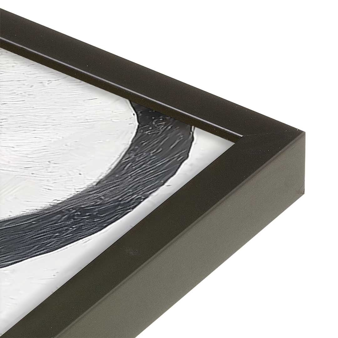 [Color:Satin Black], Picture of art in a Satin Black frame at an angle
