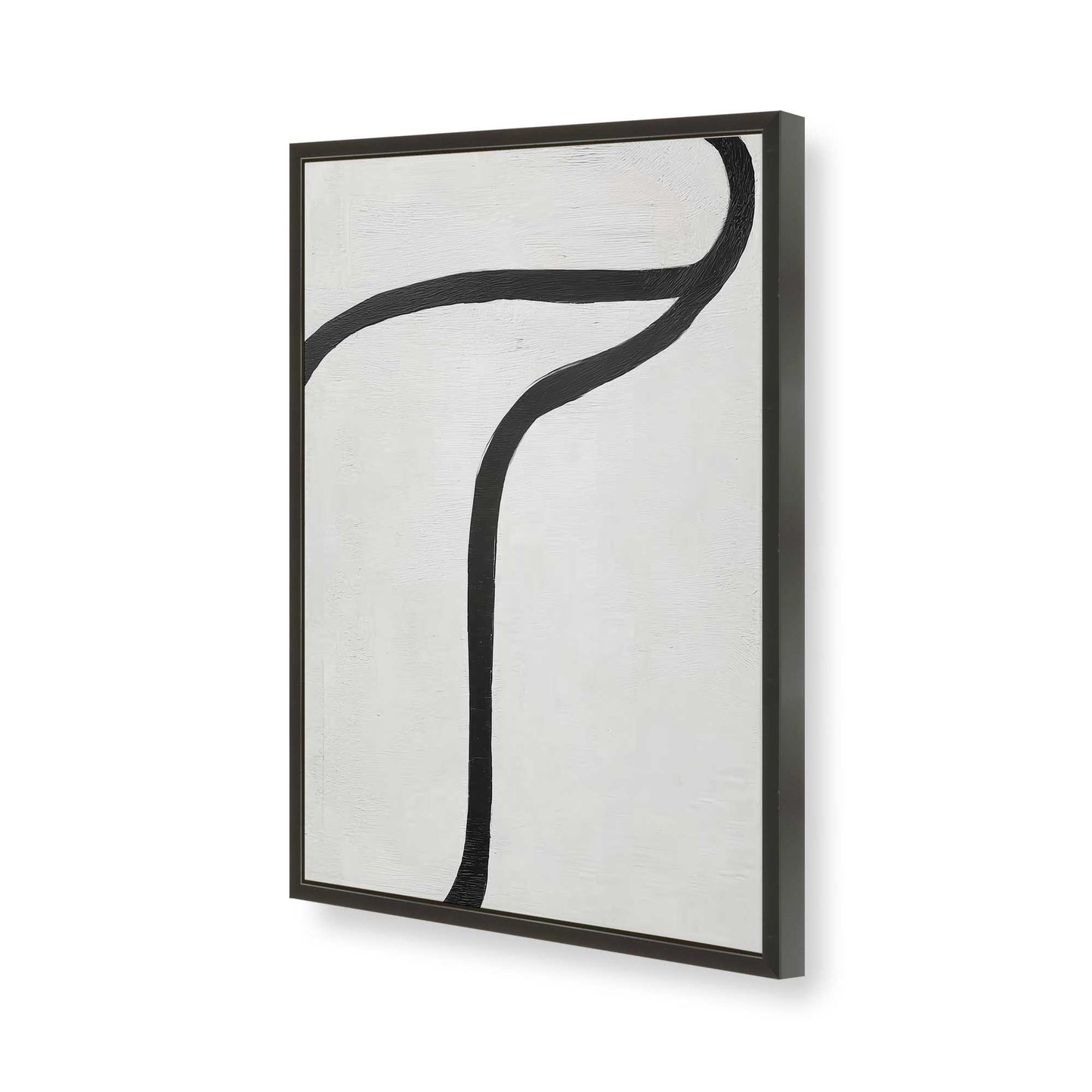 [Color:Satin Black], Picture of art in a Satin Black frame of the corner