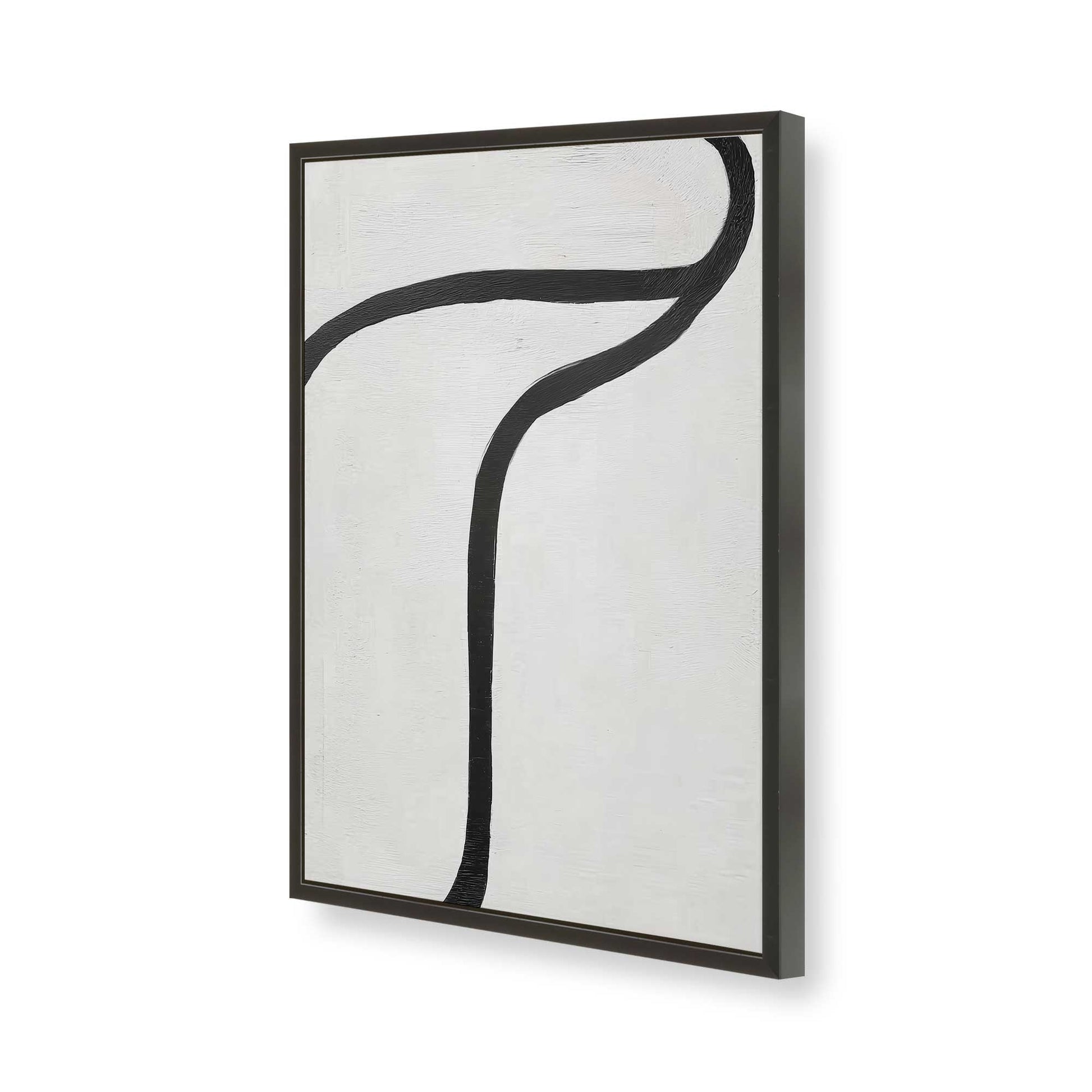 [Color:Satin Black], Picture of art in a Satin Black frame of the corner