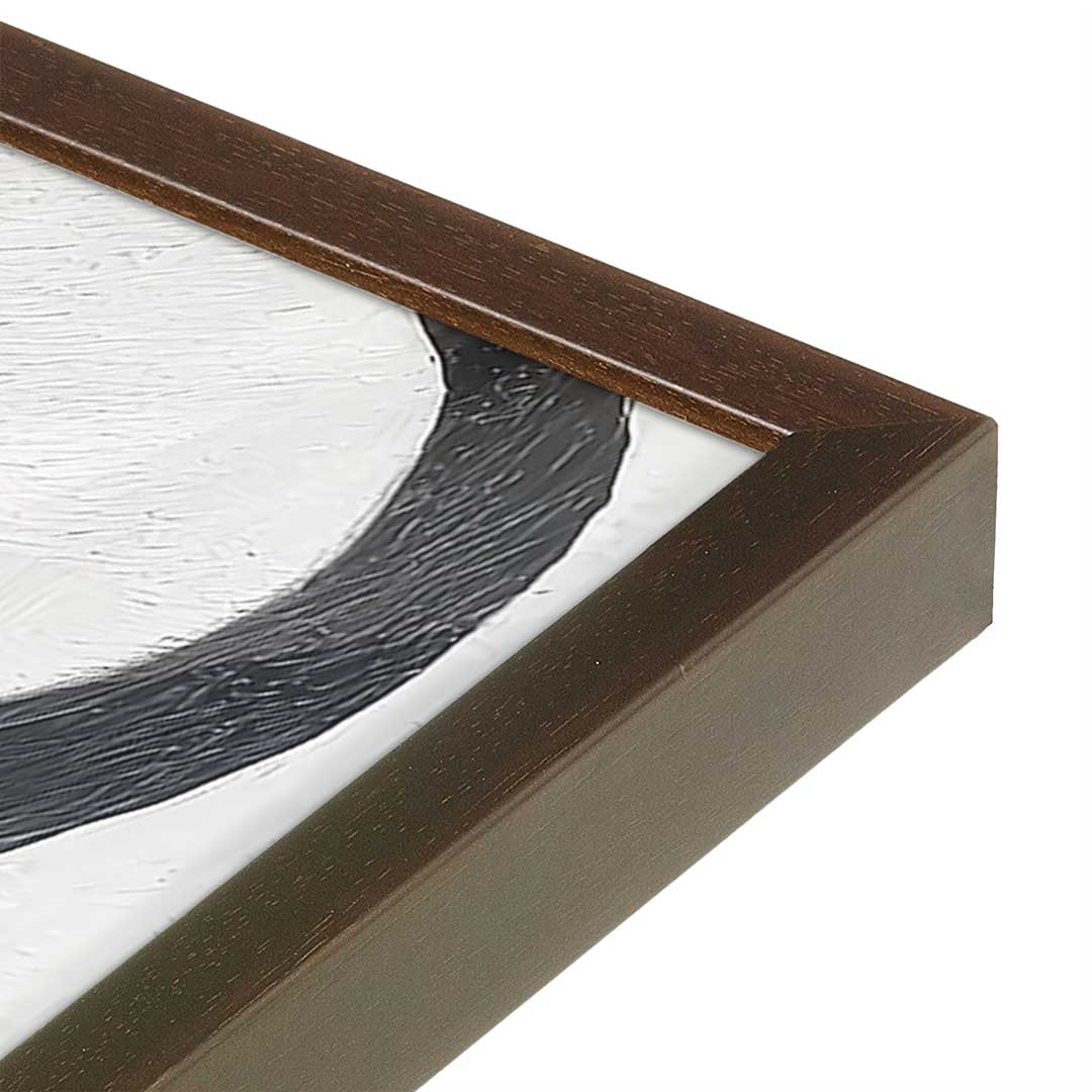 [Color:Brown], Picture of art in a Brown frame at an angle