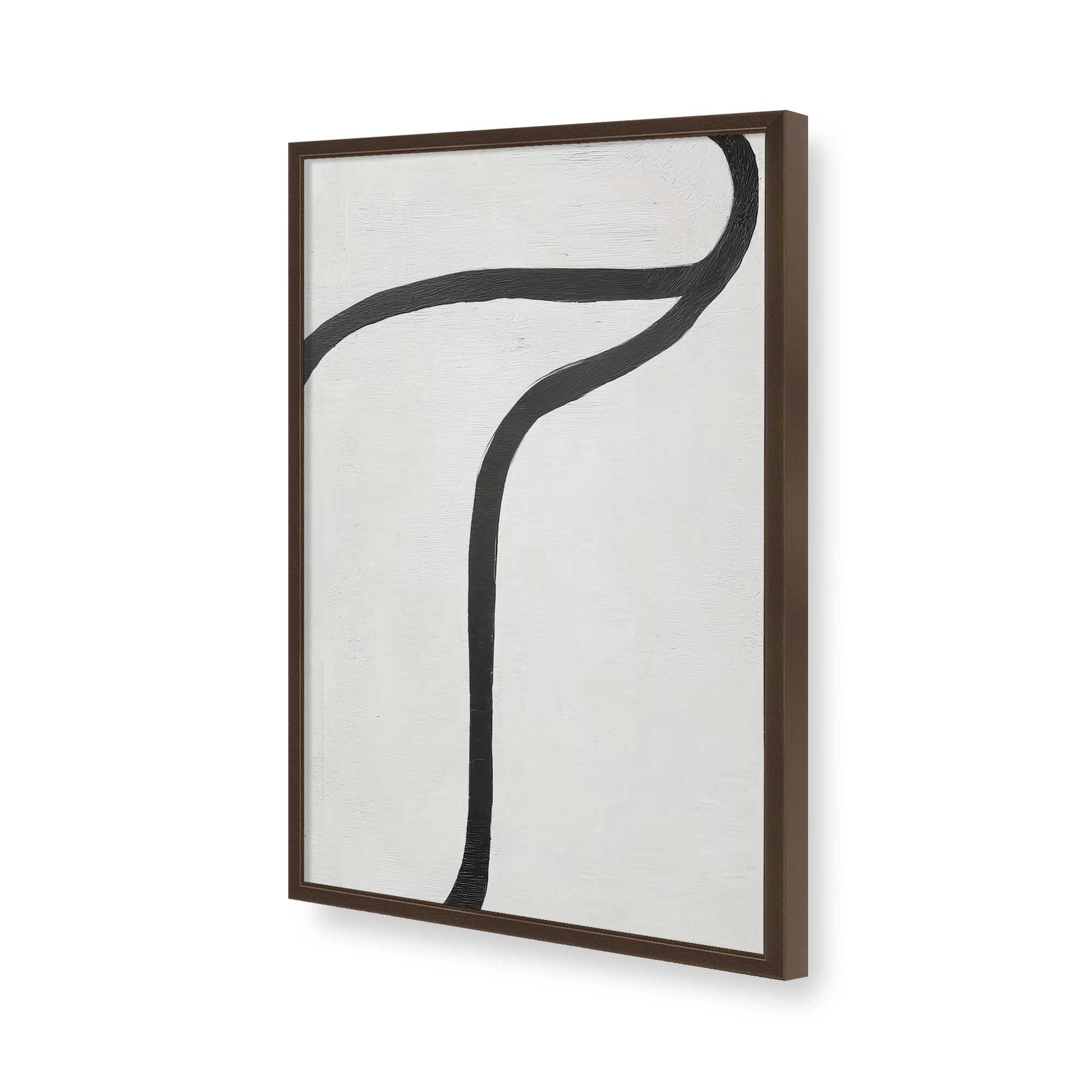 [Color:Brown], Picture of art in a Brown frame of the corner