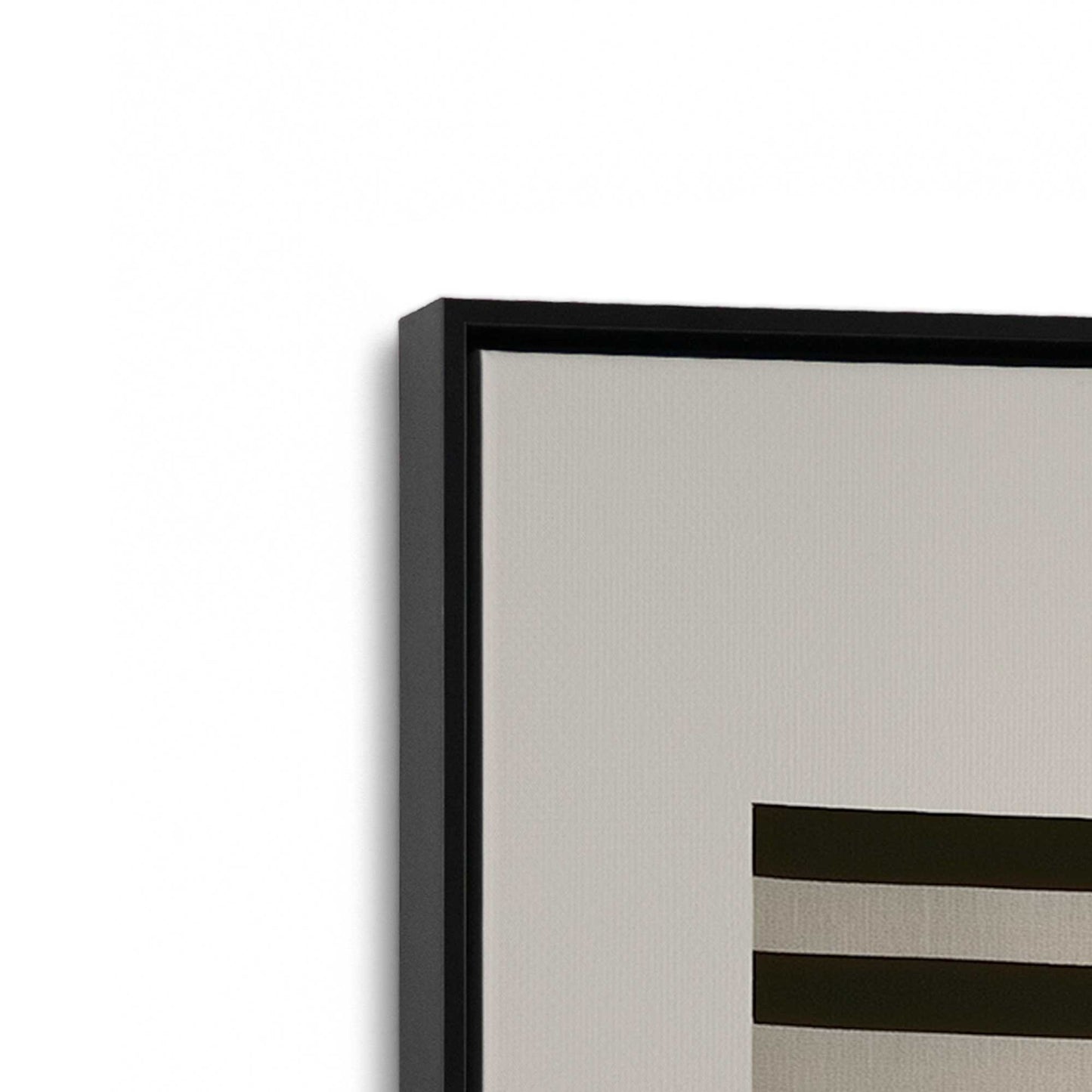 [Color:Satin Black], Picture of art in a Satin Black frame at an angle
