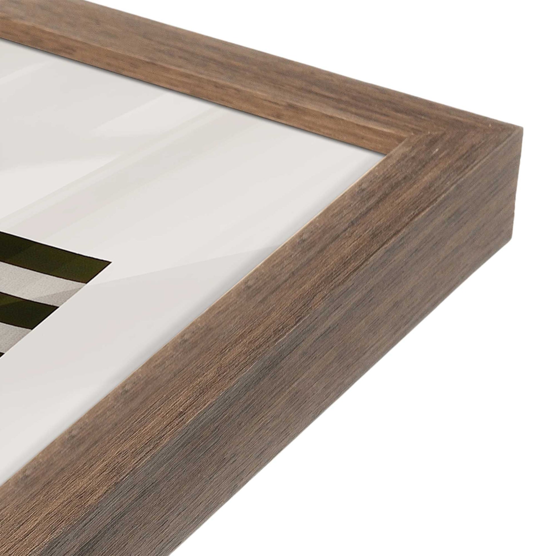 [Color:Walnut], Picture of art in a Walnut frame at an angle