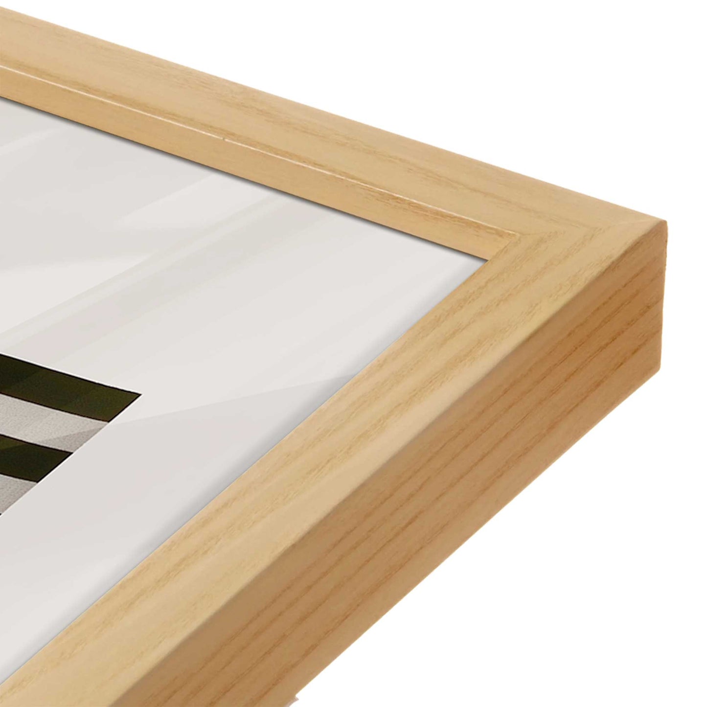 [Color:American Maple], Picture of art in a American Maple frame at an angle