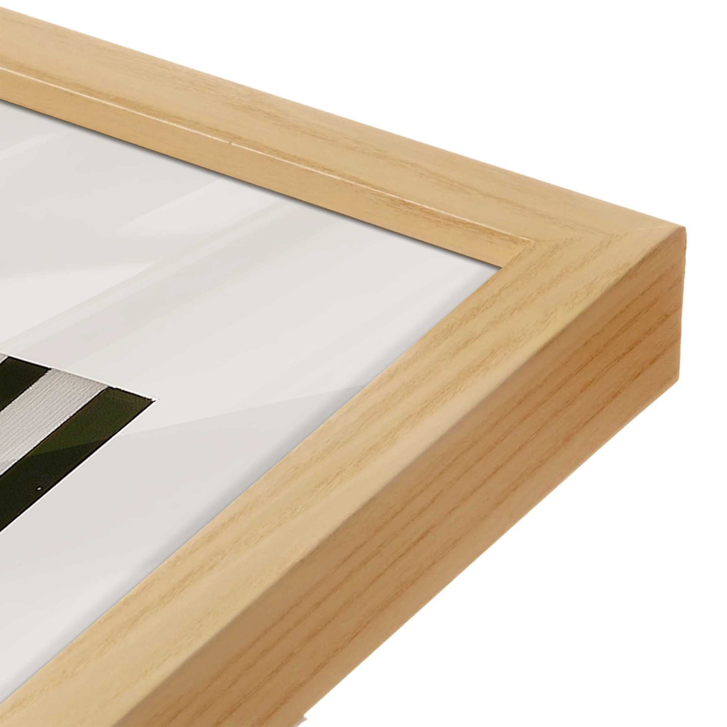 [Color:American Maple], Picture of art in a American Maple frame at an angle