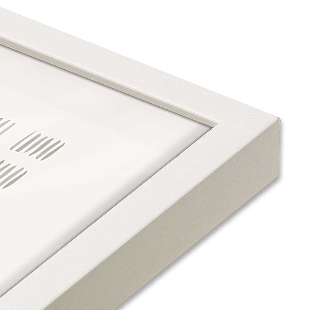 [Color:Opaque White], Picture of art in a Opaque White frame at an angle