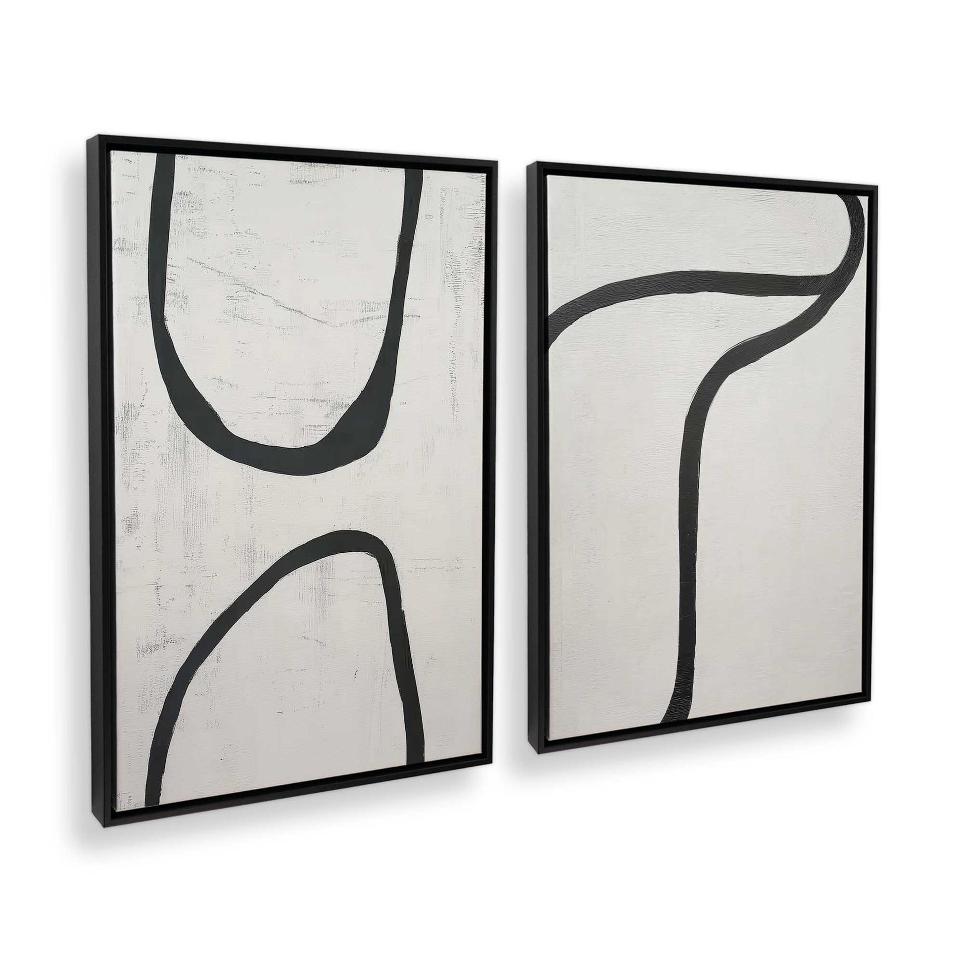 [Color:Satin Black], Picture of art in a Satin Black frame at an angle