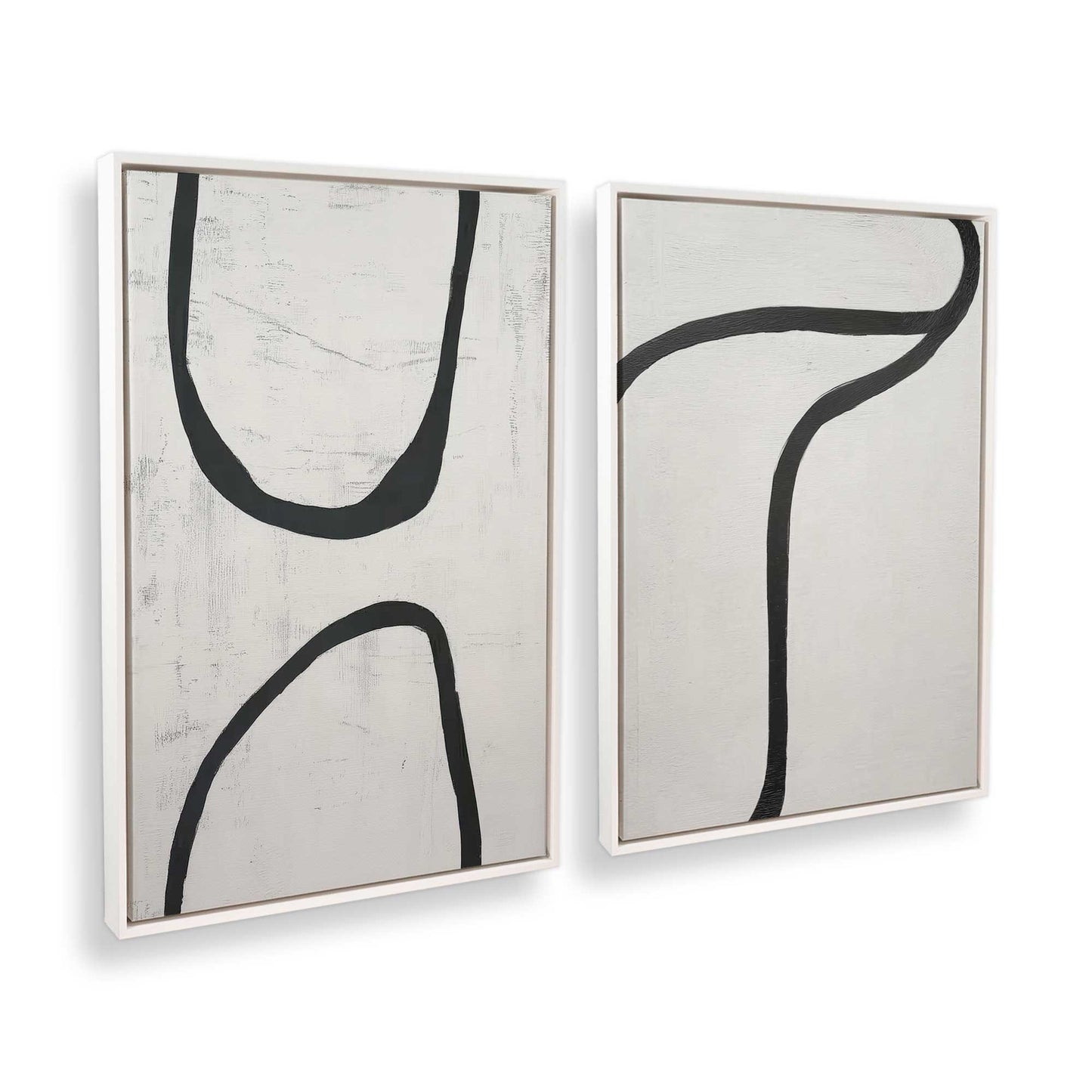 [Color:Opaque White], Picture of art in a White frame at an angle