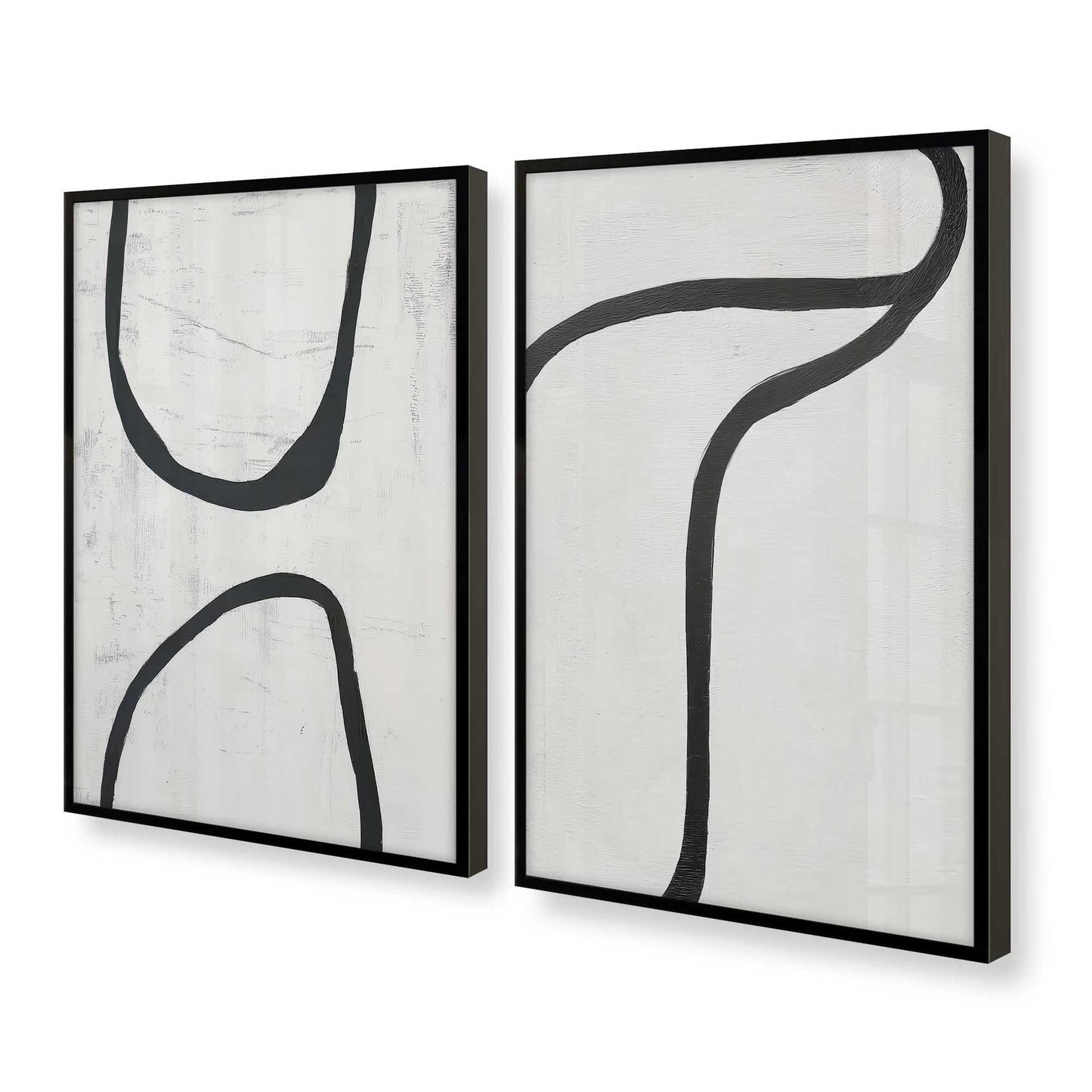 [Color:Satin Black], Picture of art in a Satin Black frame at an angle
