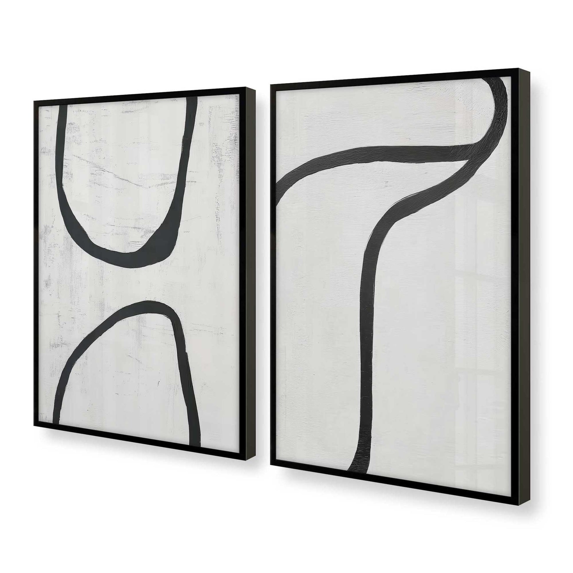 [Color:Satin Black], Picture of art in a Satin Black frame at an angle