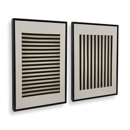 [Color:Satin Black], Picture of art in a Satin Black frame at an angle