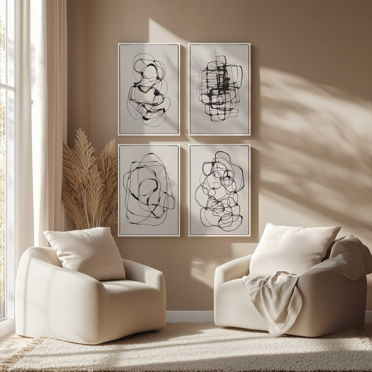 [Color:Opaque White], Picture of art in a White frame
