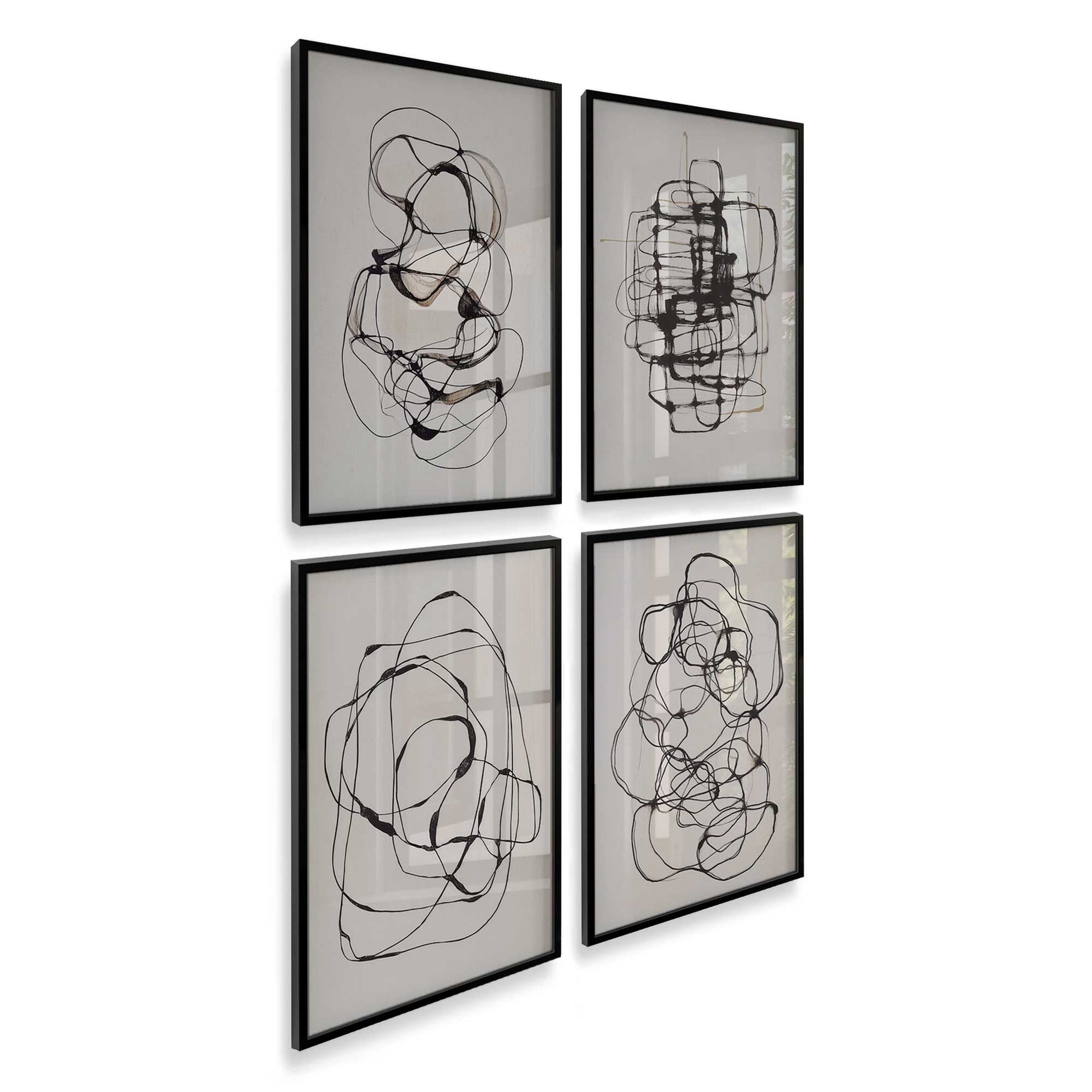 [Color:Satin Black], Picture of art in a Satin Black frame at an angle