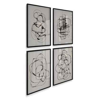 [Color:Satin Black], Picture of art in a Satin Black frame at an angle
