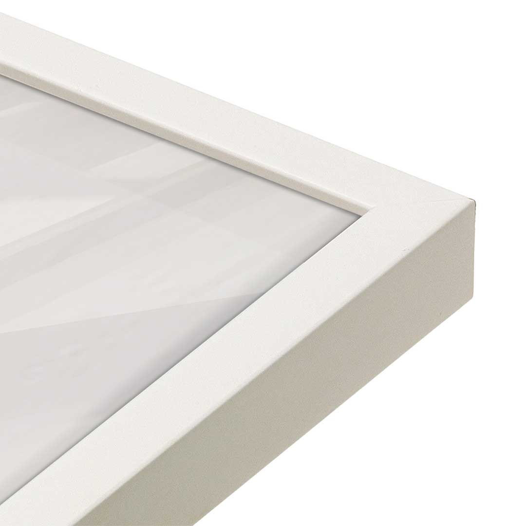 [Color:Opaque White], Picture of art in an Opaque White frame of the corner