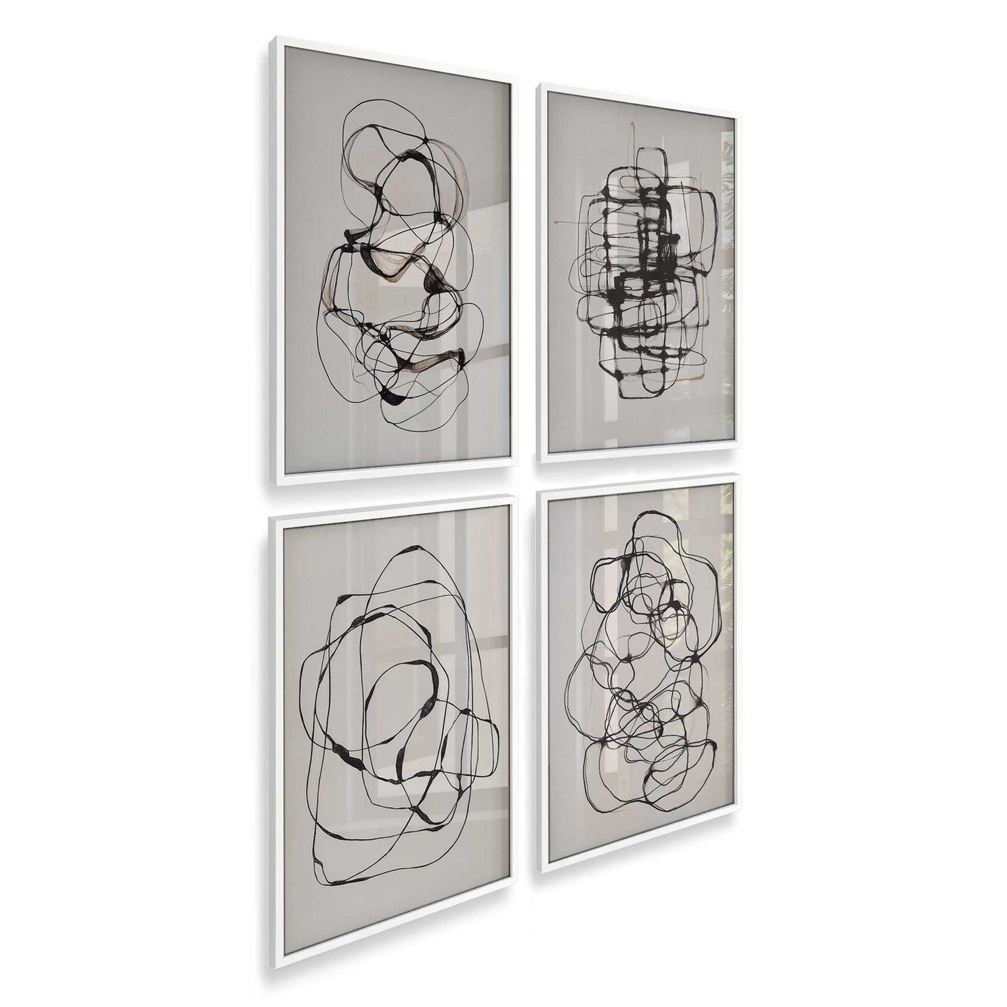 [Color:Opaque White], Picture of art in an Opaque White frame at an angle