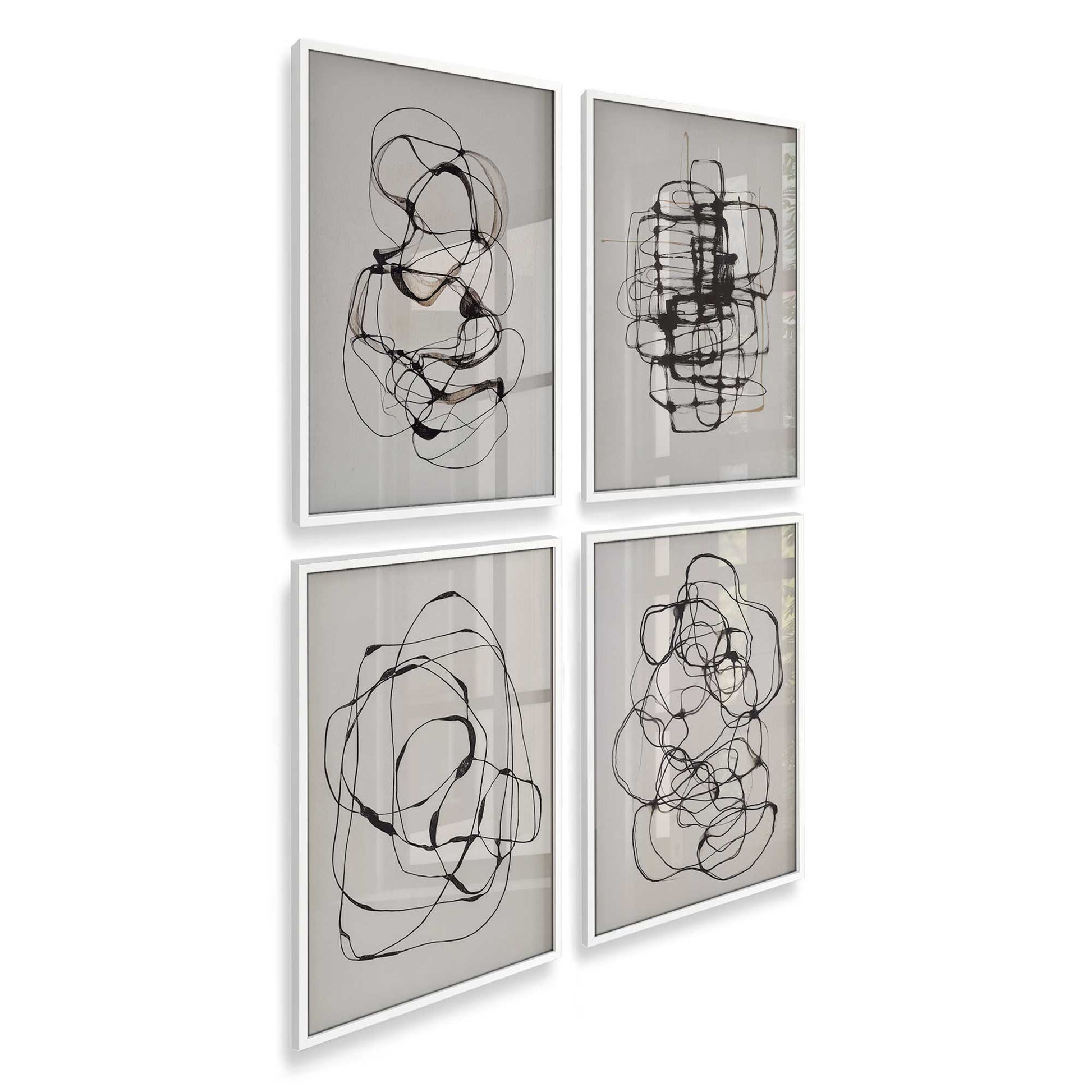 [Color:Opaque White], Picture of art in an Opaque White frame at an angle