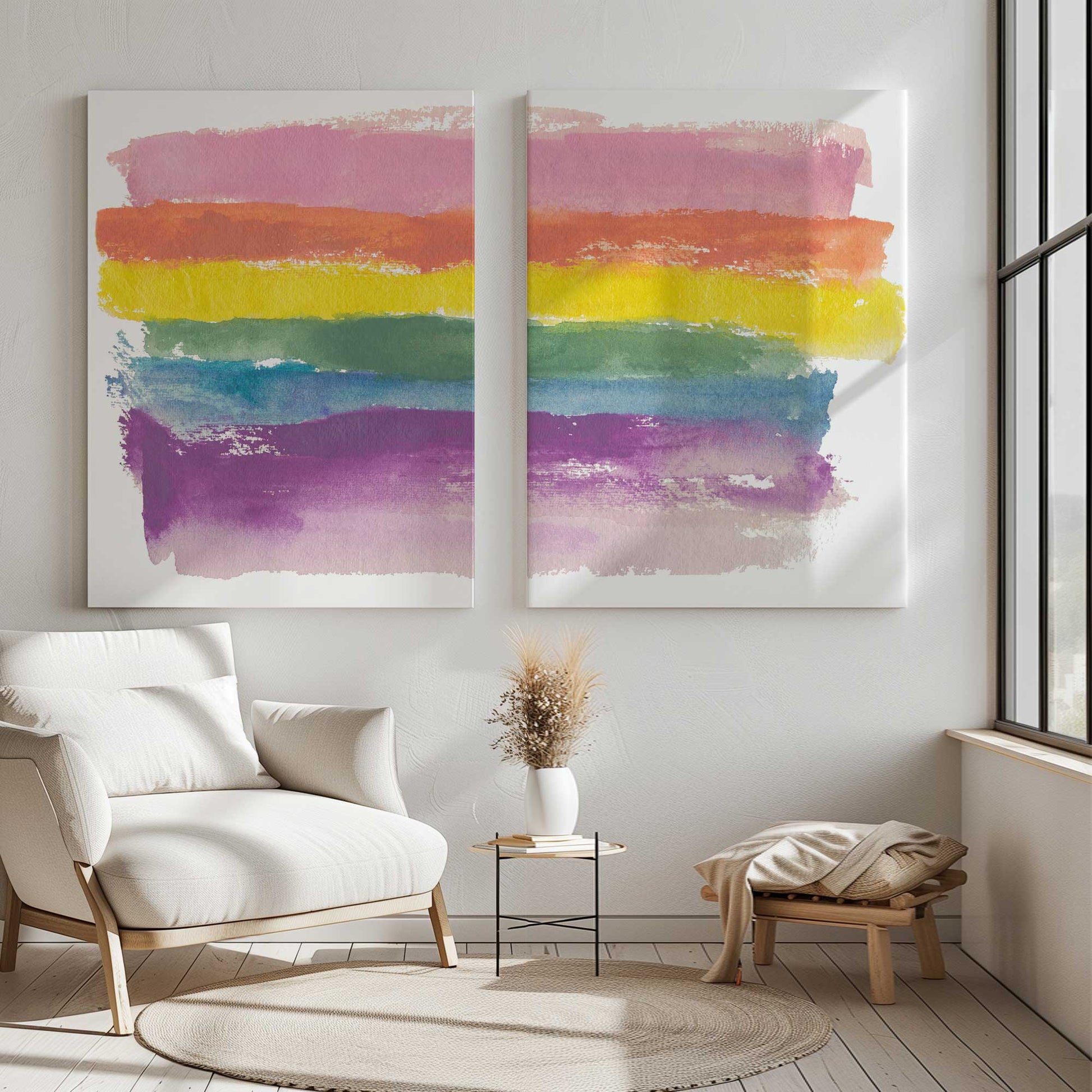 [Color:Stretched Canvas], Picture of art in a room