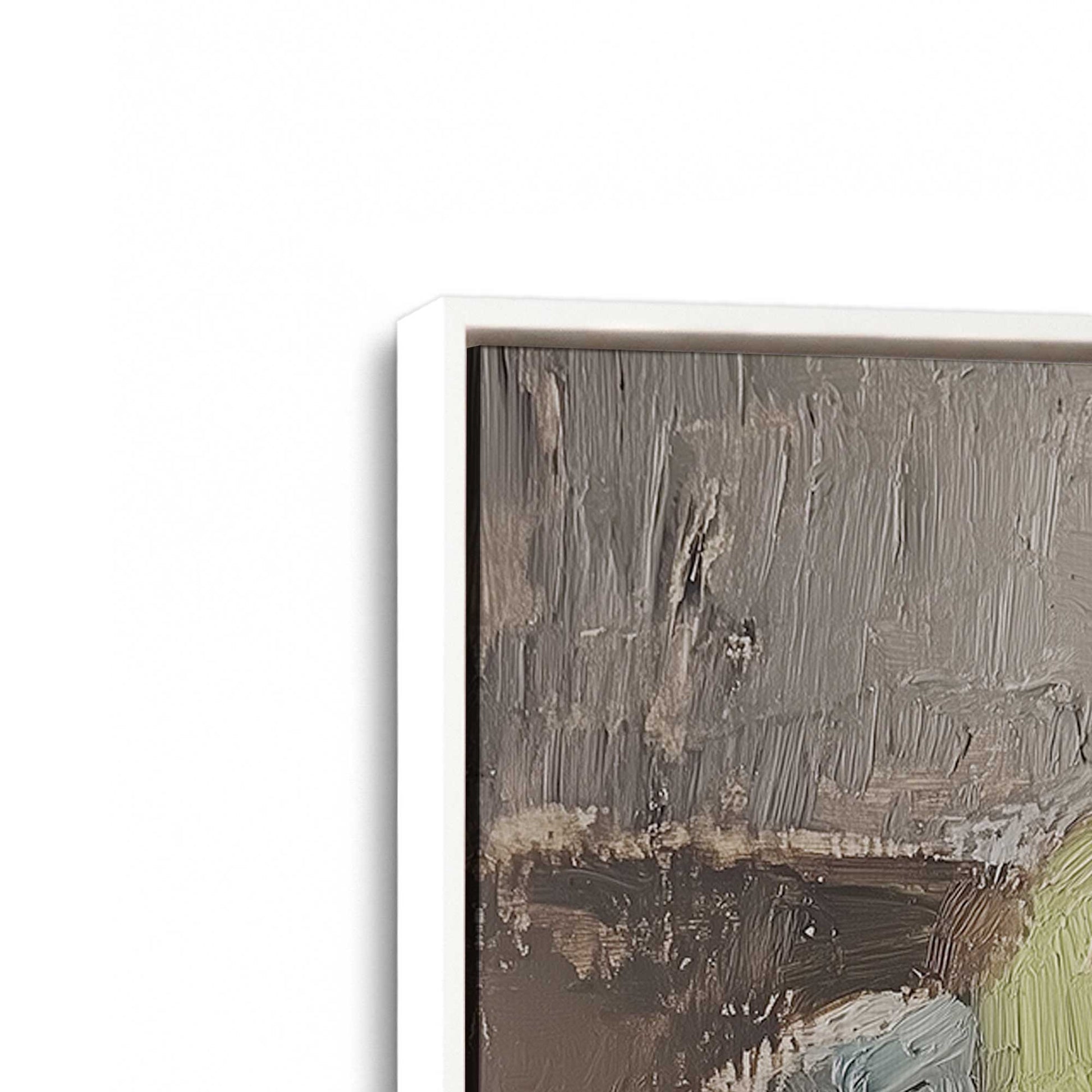 [Color:Opaque White], Picture of art in a White frame at an angle