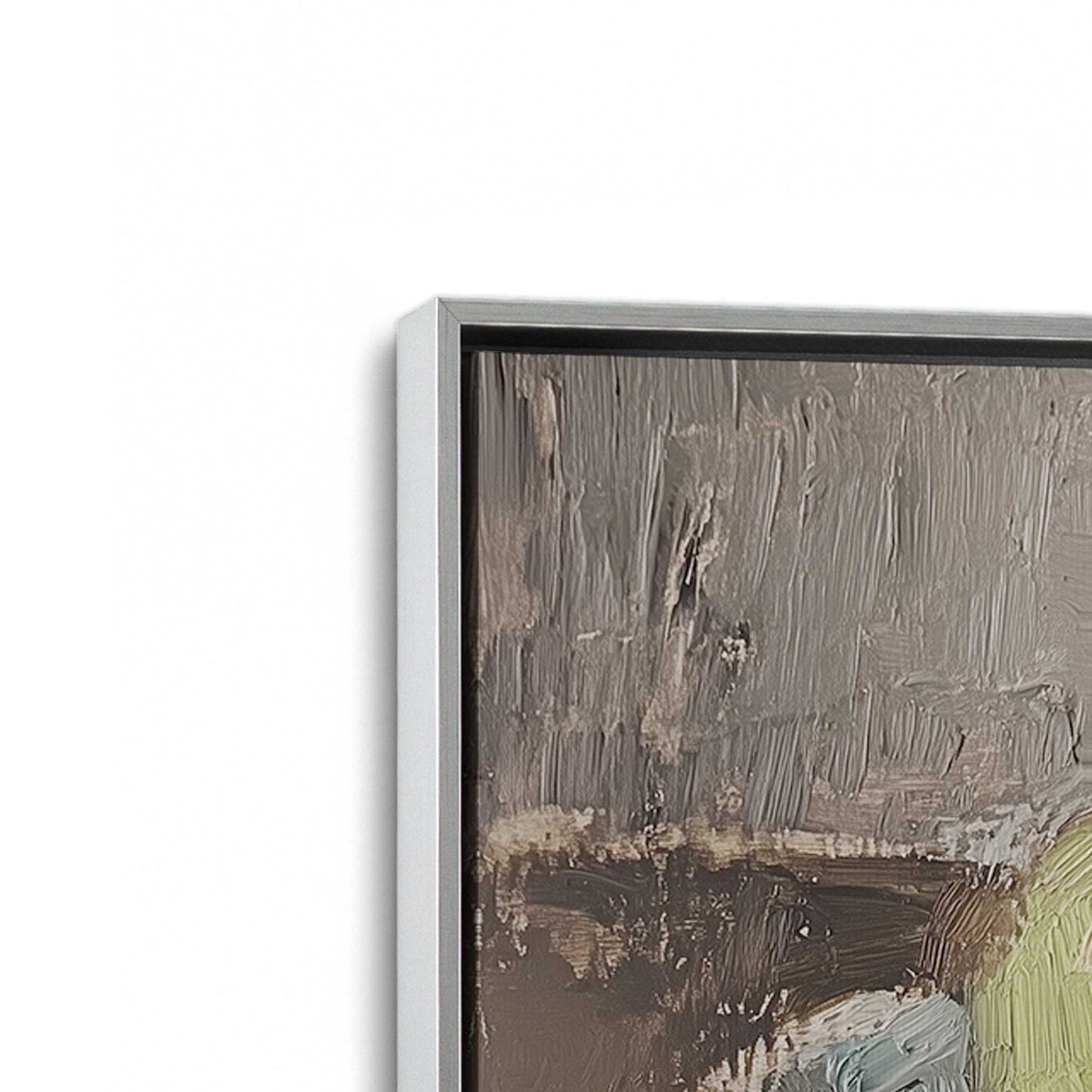 [Color:Polished Chrome], Picture of art in a Polished Chrome frame at an angle