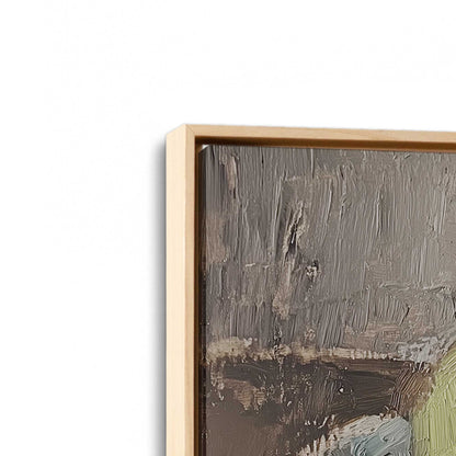 [Color:American Maple], Picture of art in a American Maple frame at an angle