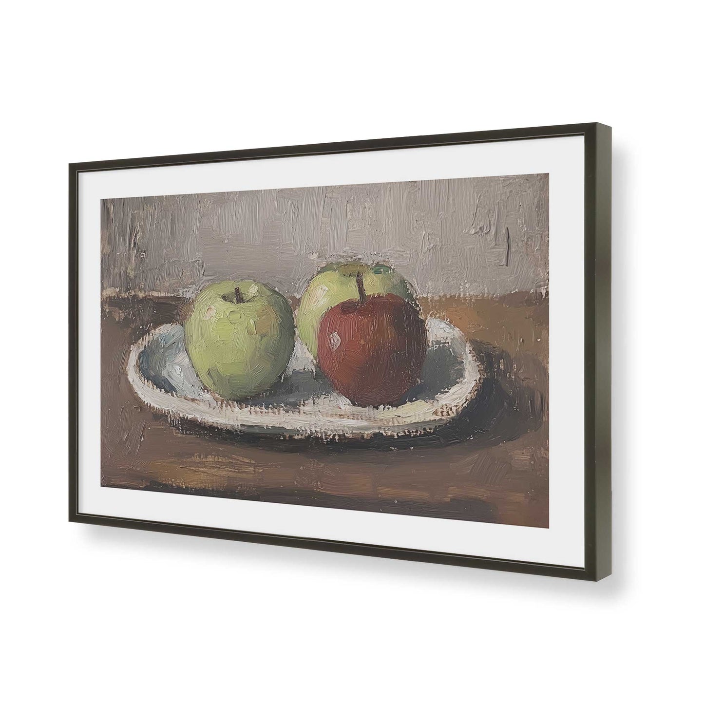 [Color:Satin Black], Picture of art in a Satin Black frame of the corner
