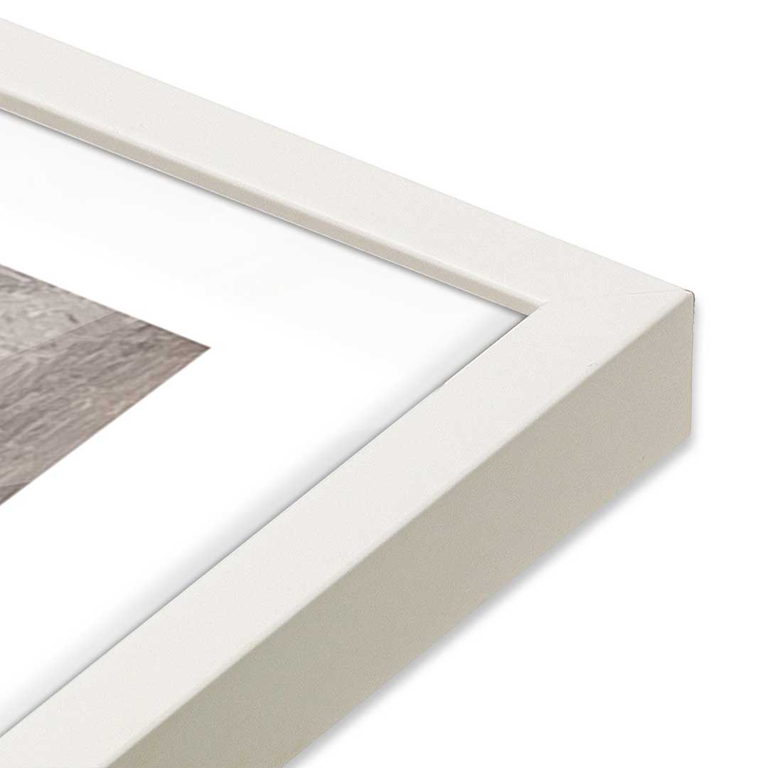 [Color:Opaque White], Picture of art in a Opaque White frame at an angle