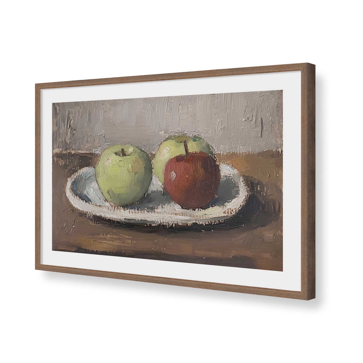 [Color:Walnut], Picture of art in a Walnut frame of the corner