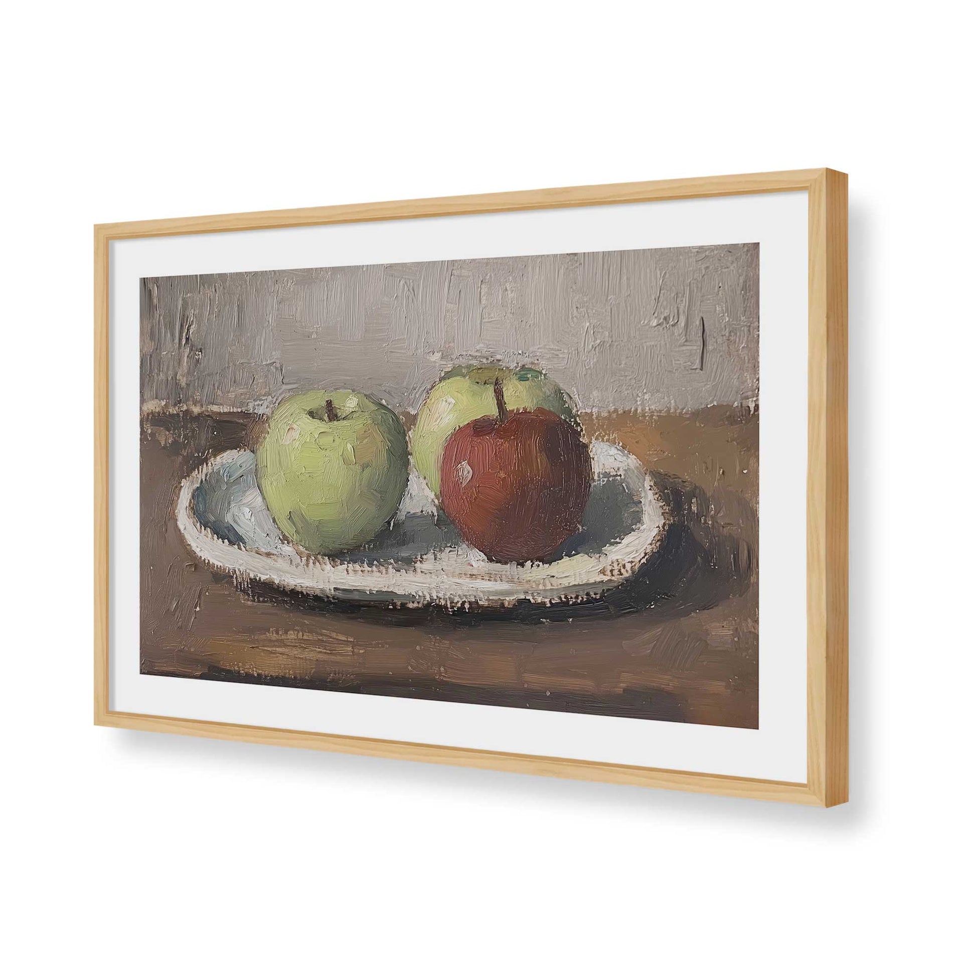 [Color:American Maple], Picture of art in a American Maple frame of the corner