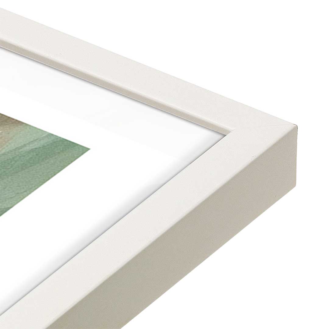 [Color:Opaque White], Picture of art in a Opaque White frame at an angle