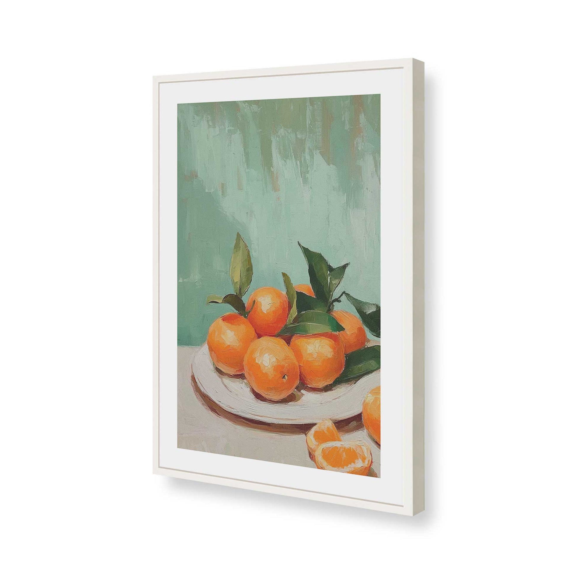 [Color:Opaque White], Picture of art in a Opaque White frame of the corner