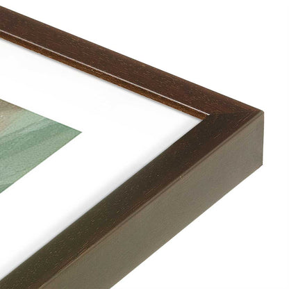 [Color:Brown], Picture of art in a Brown frame at an angle