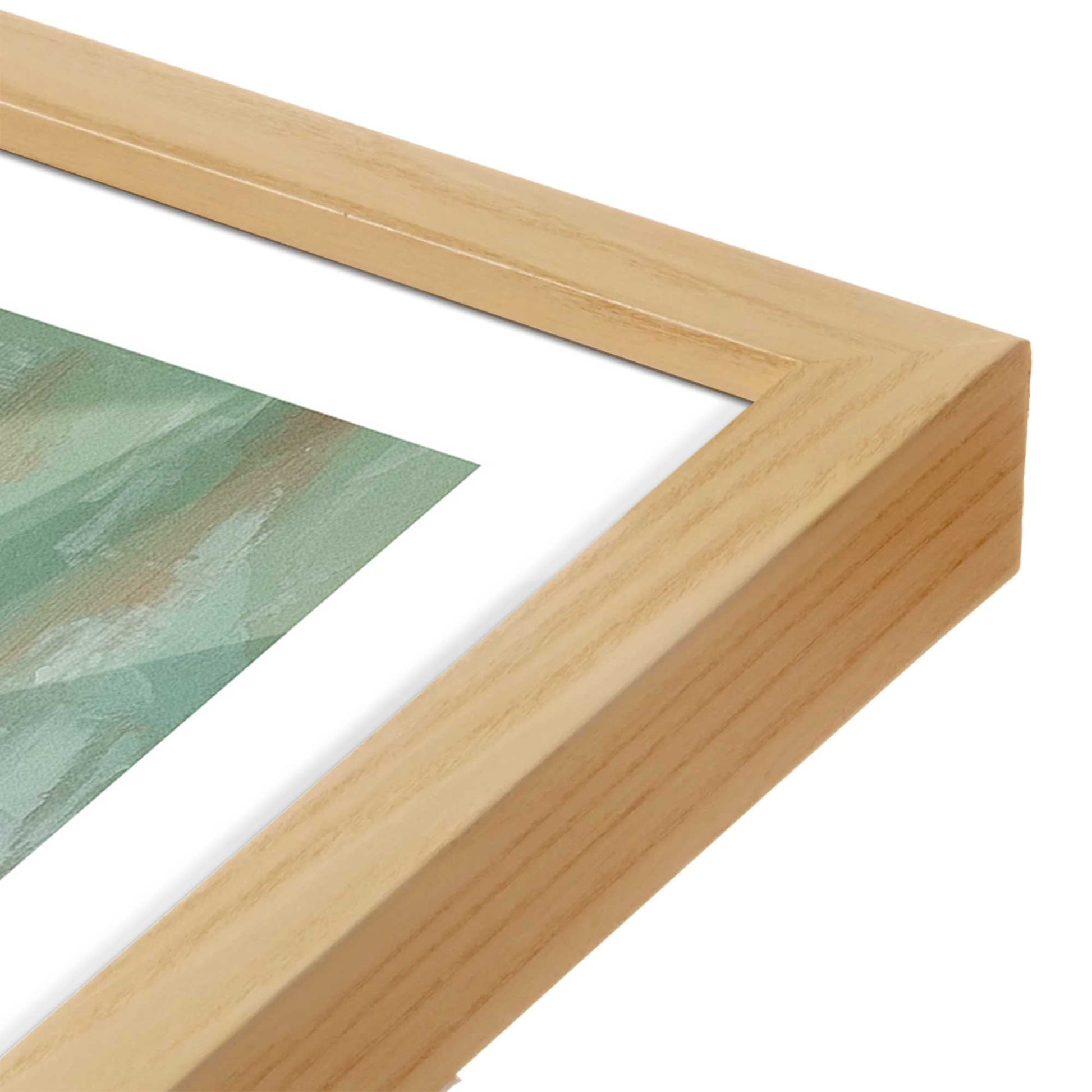 [Color:American Maple], Picture of art in a American Maple frame at an angle