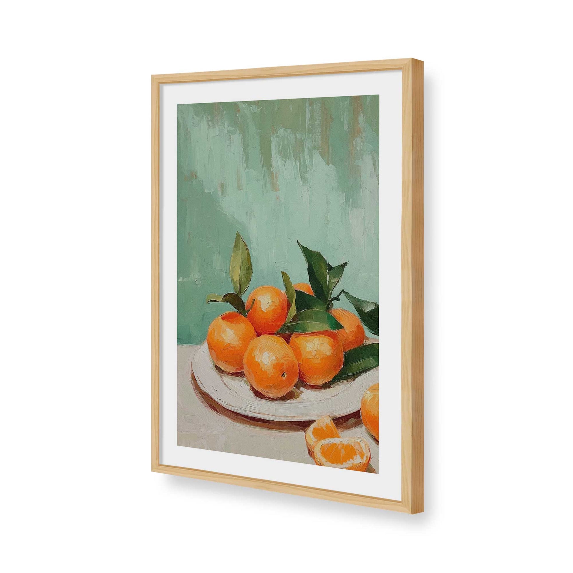 [Color:American Maple], Picture of art in a American Maple frame of the corner