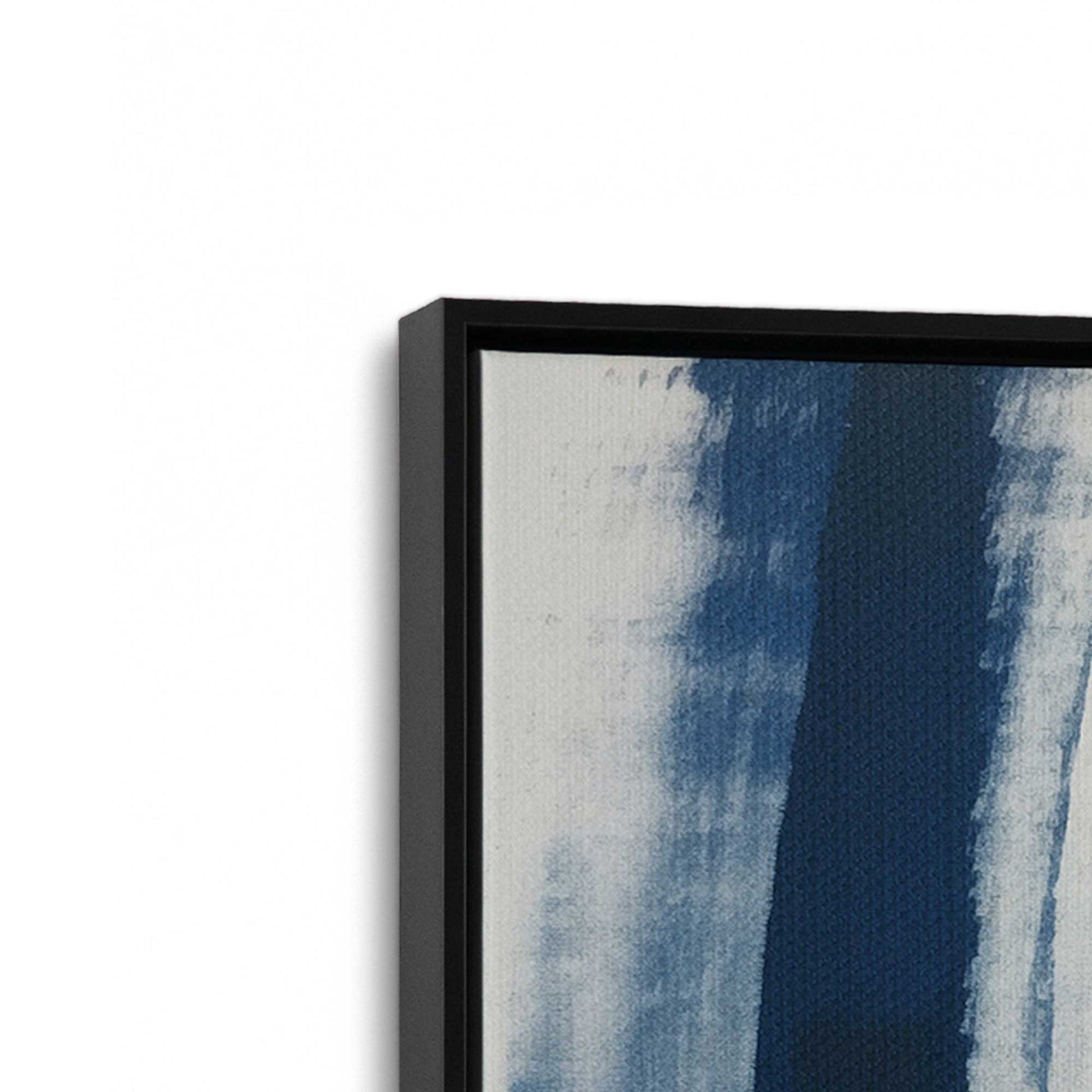 [Color:Satin Black], Picture of art in a Satin Black frame at an angle