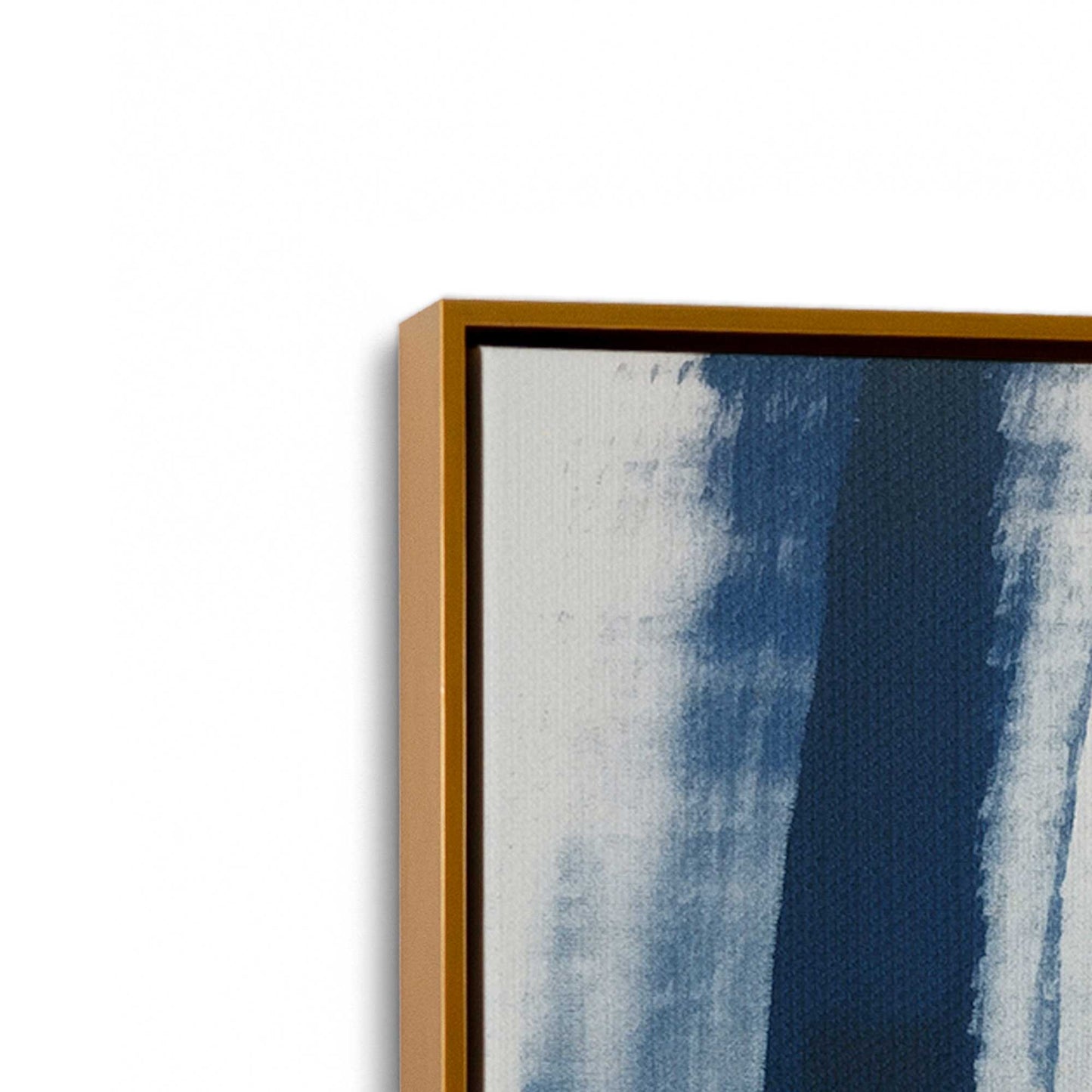 [Color:Polished Gold], Picture of art in a Polished Gold frame at an angle