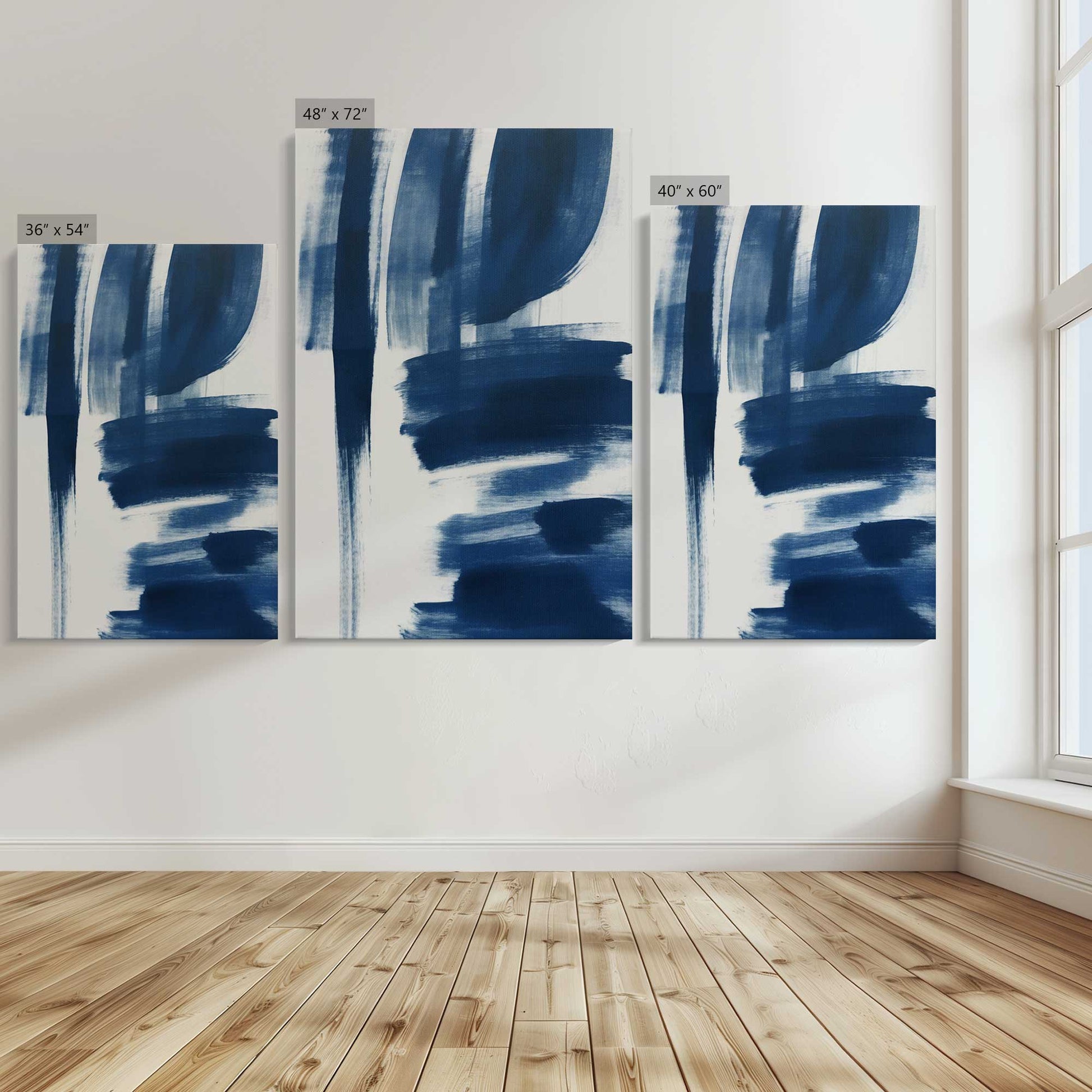 [Color:Stretched Canvas], Image showing the size comparisons